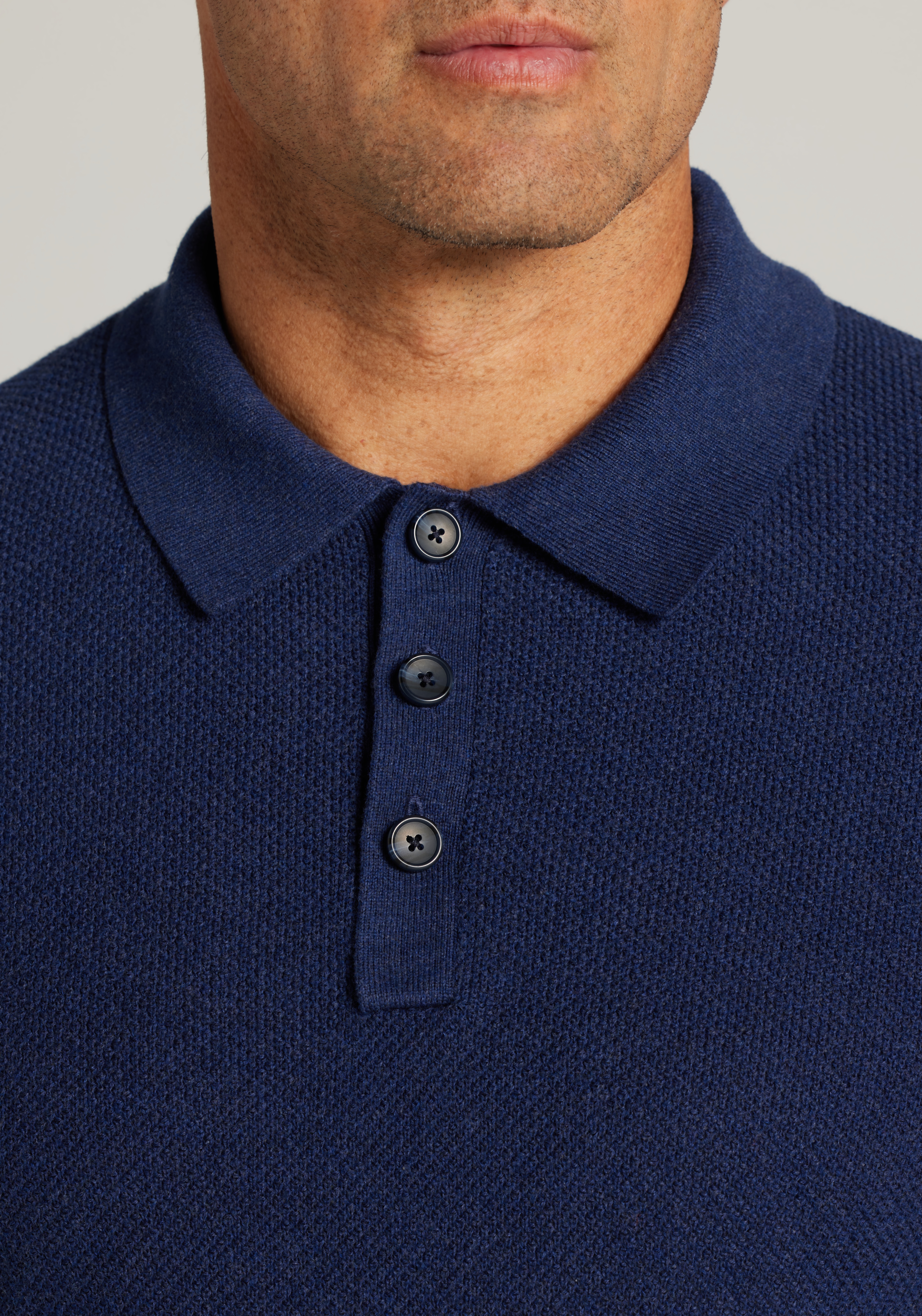 Jos. A. Bank Tailored Fit Textured Polo Sweater