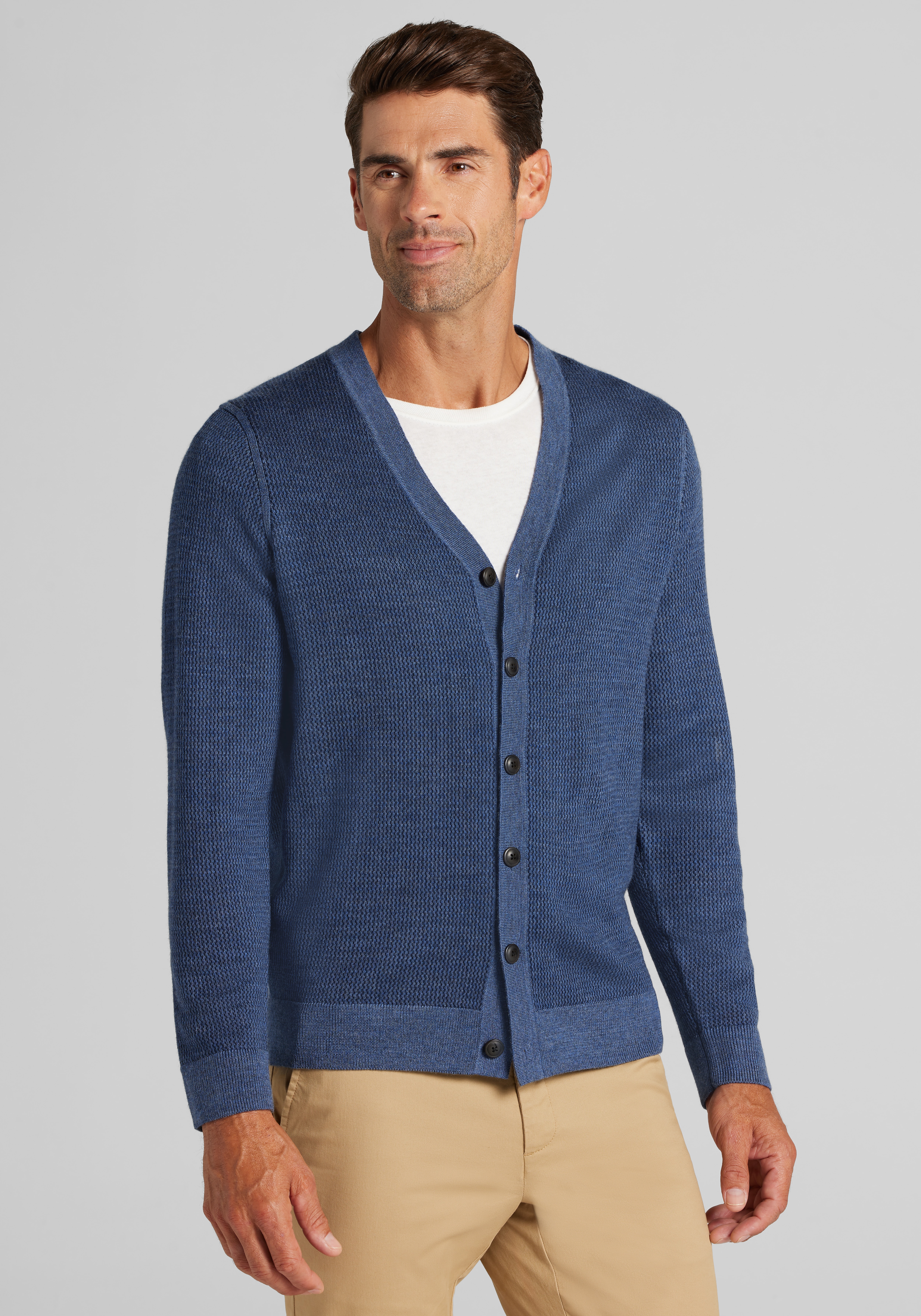 Men's Sweaters, Jos. A. Bank Tailored Fit Cardigan - Jos A Bank