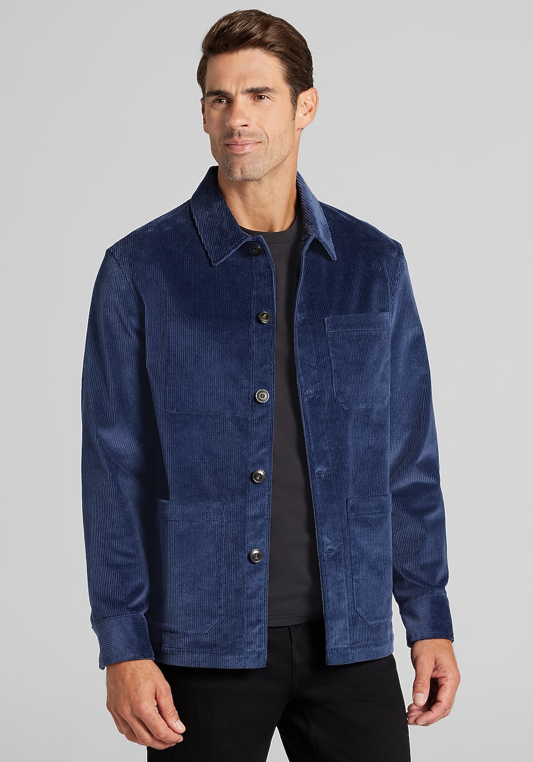 Jos. A. Bank Tailored Fit Corduroy 4-Pocket Chore Jacket - Big & Tall