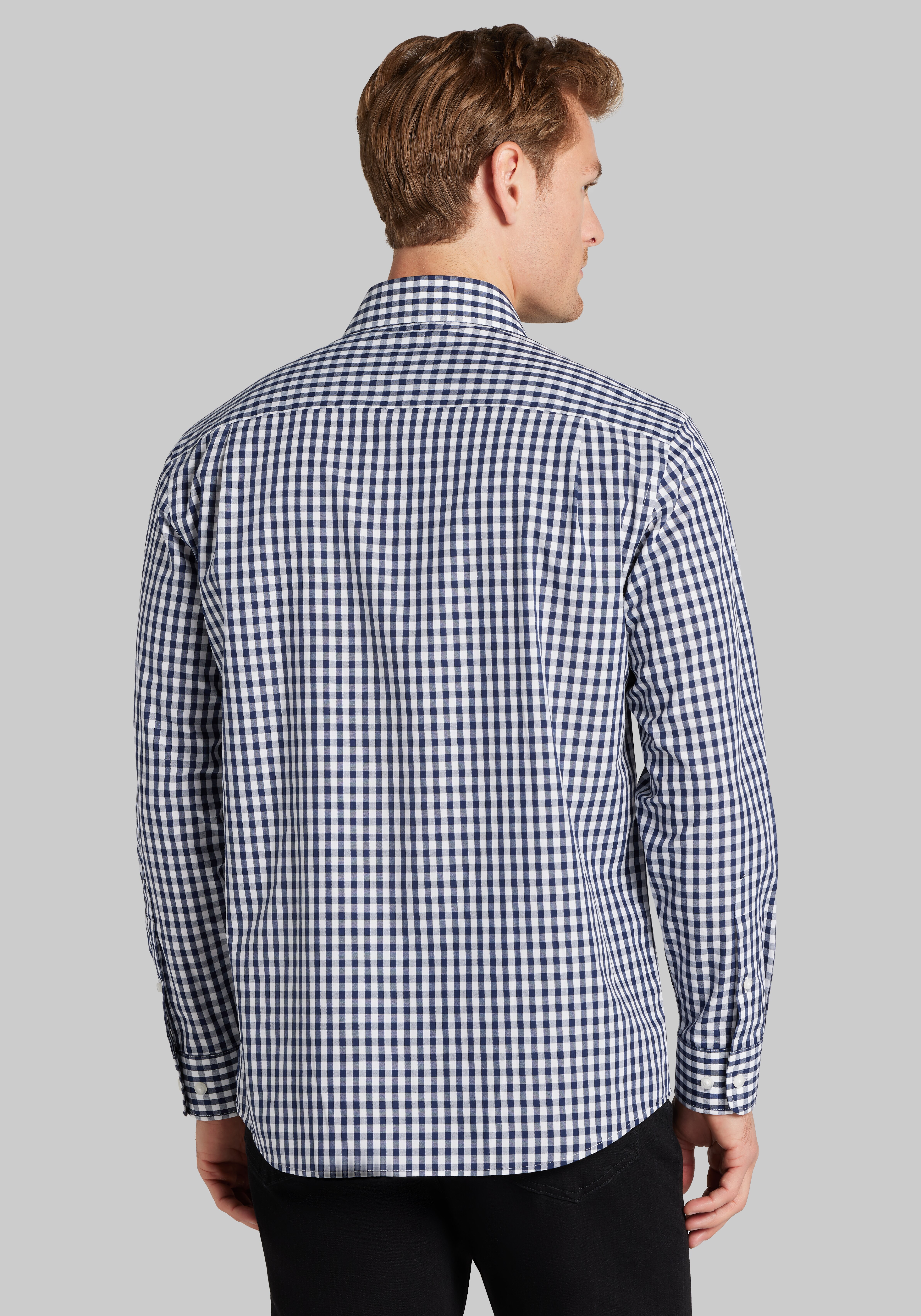 1905 Collection Tailored Fit Buffalo Check Button Up Shirt
