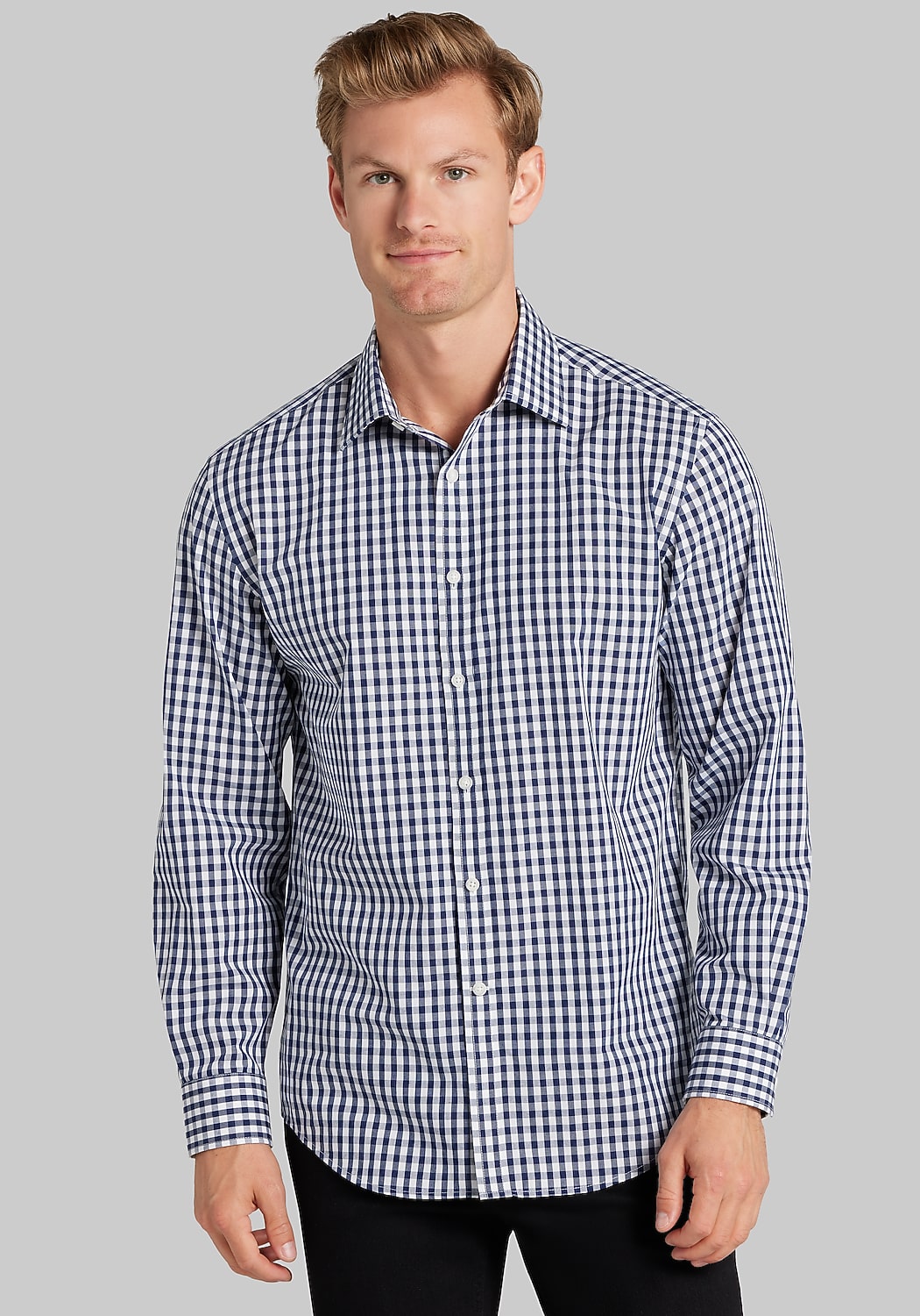 1905 Collection Tailored Fit Buffalo Check Button Up Shirt
