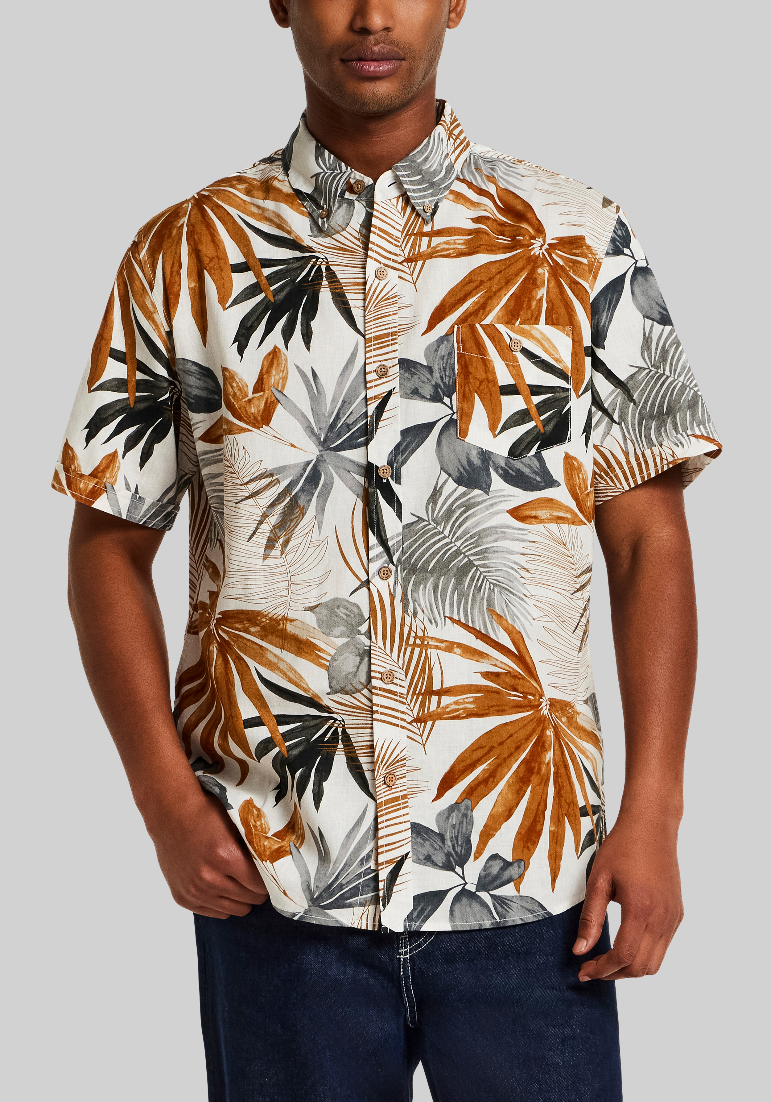 Men's Casual Tops, Weatherproof Vintage Traditional Fit Tropical Sportshirt - Jos A Bank