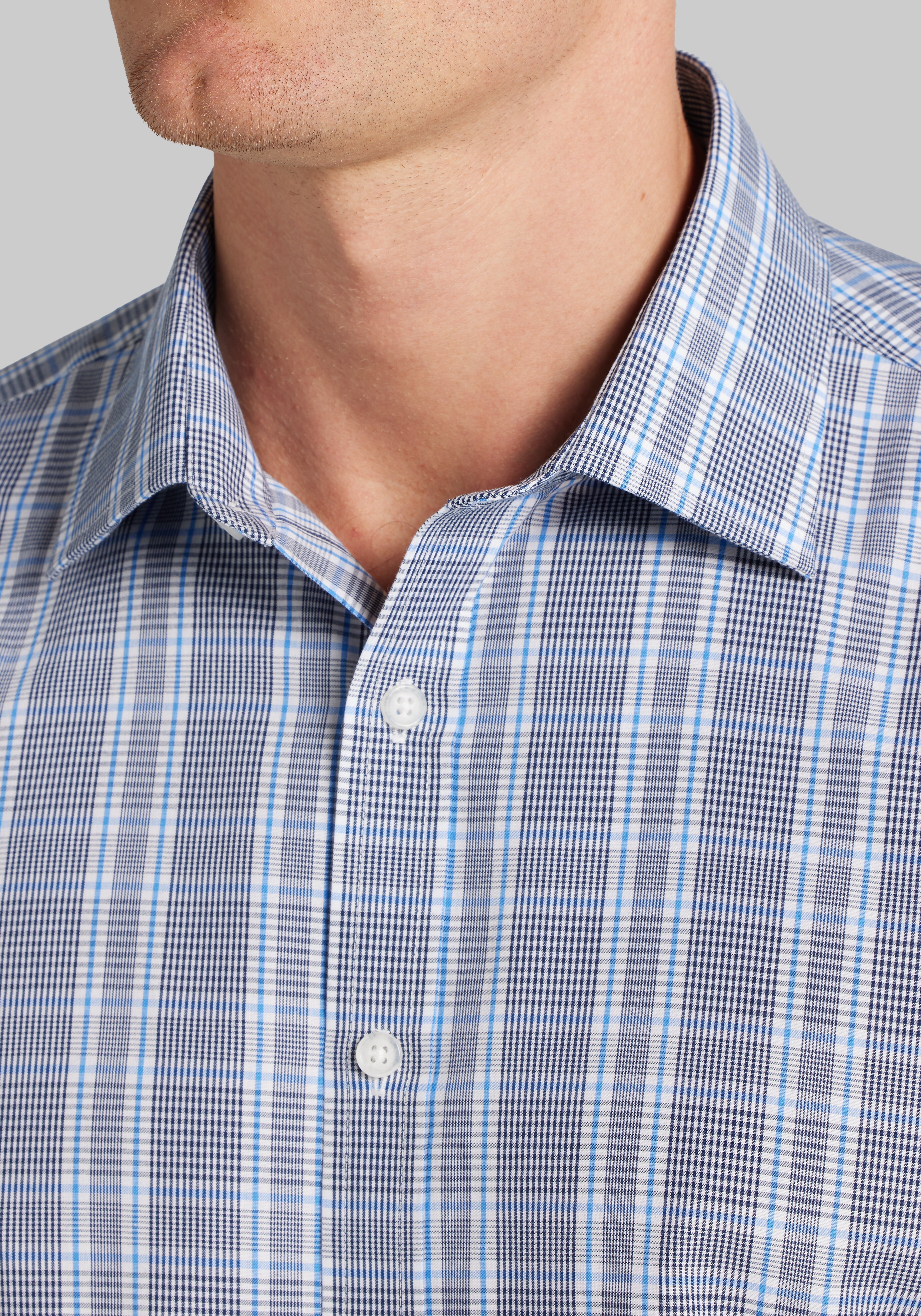 1905 Collection Tailored Fit Glenn Plaid Button Up Shirt