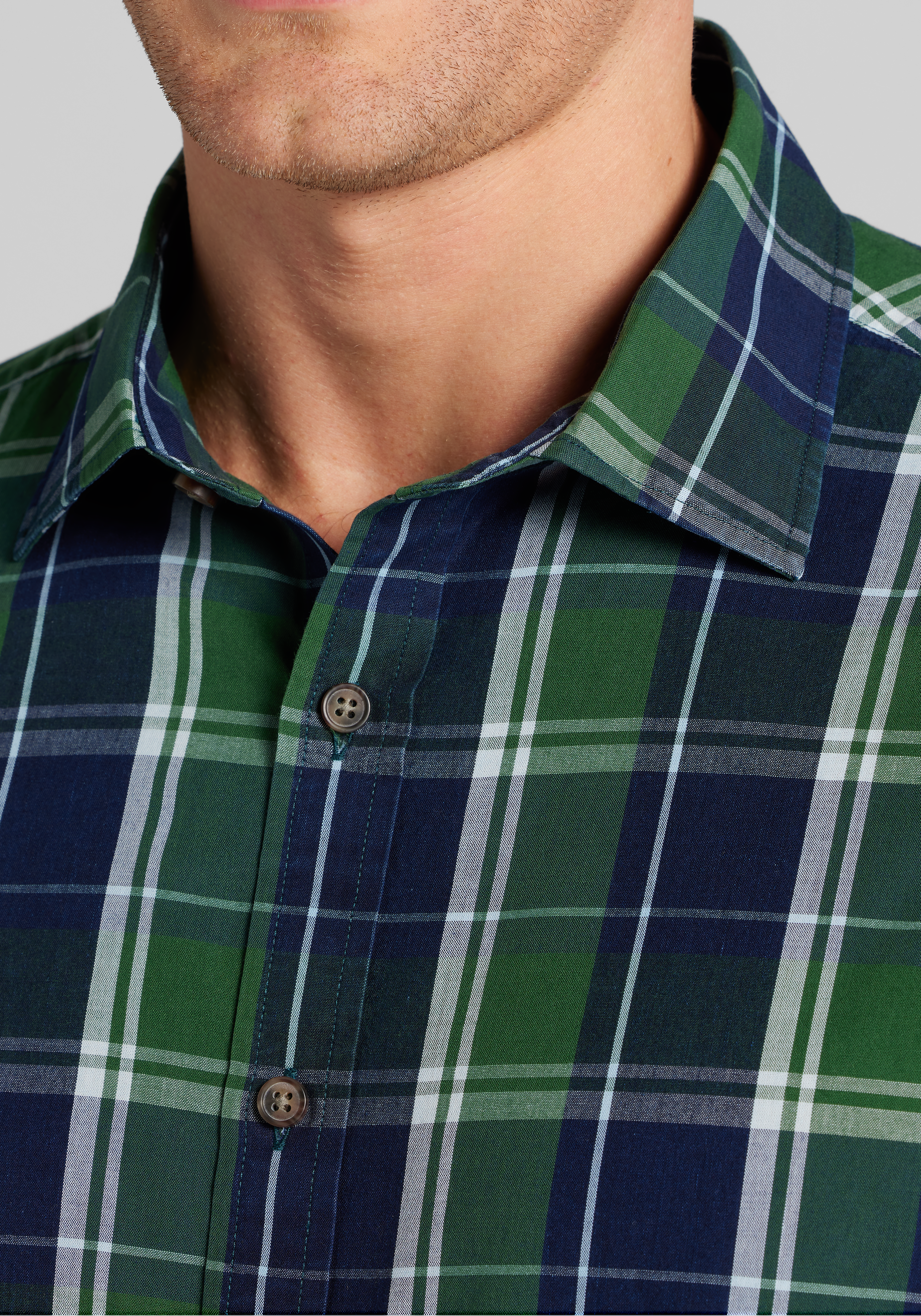 Jos. A. Bank Tailored Fit Check Button Up Shirt