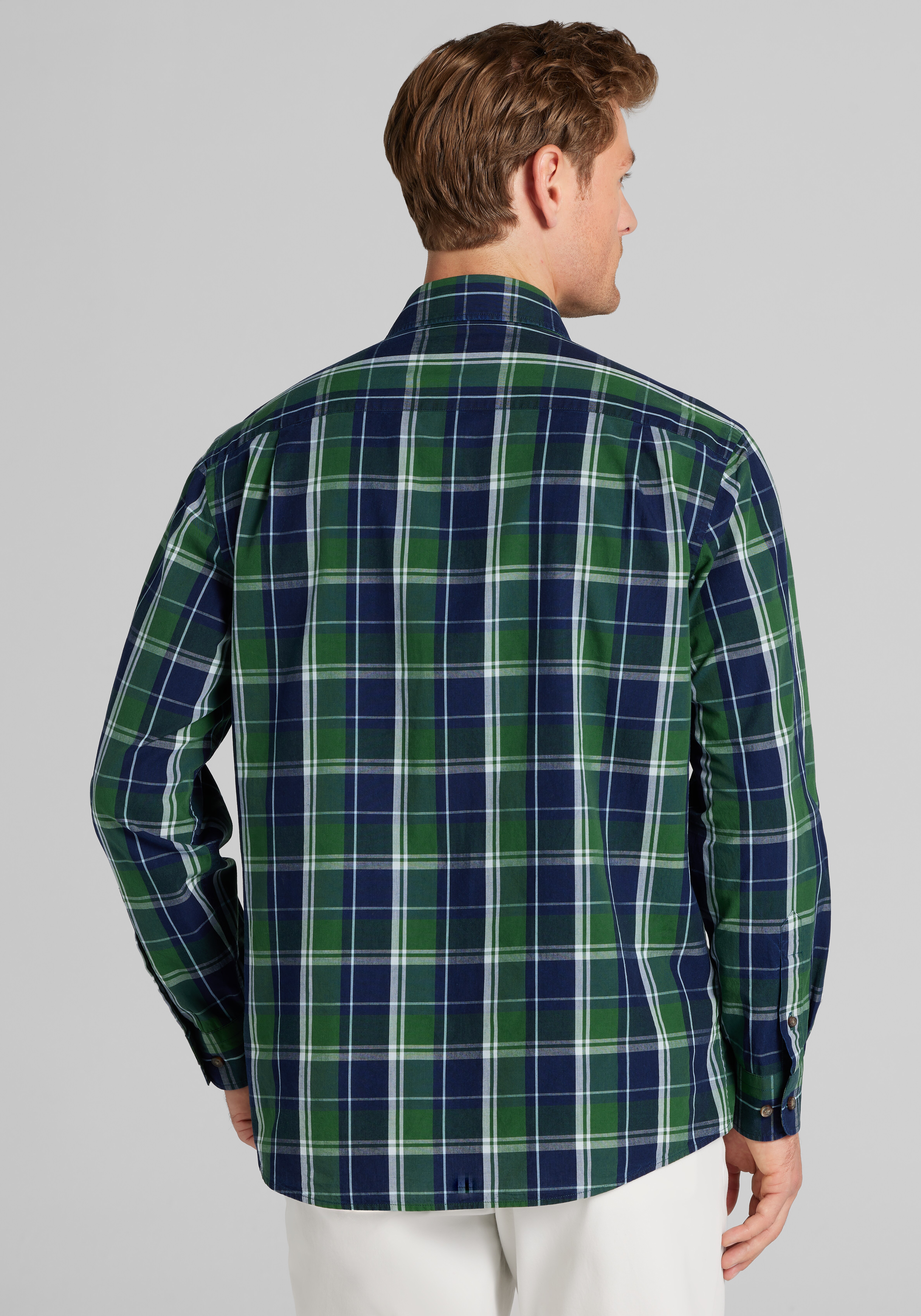 Jos. A. Bank Tailored Fit Check Button Up Shirt