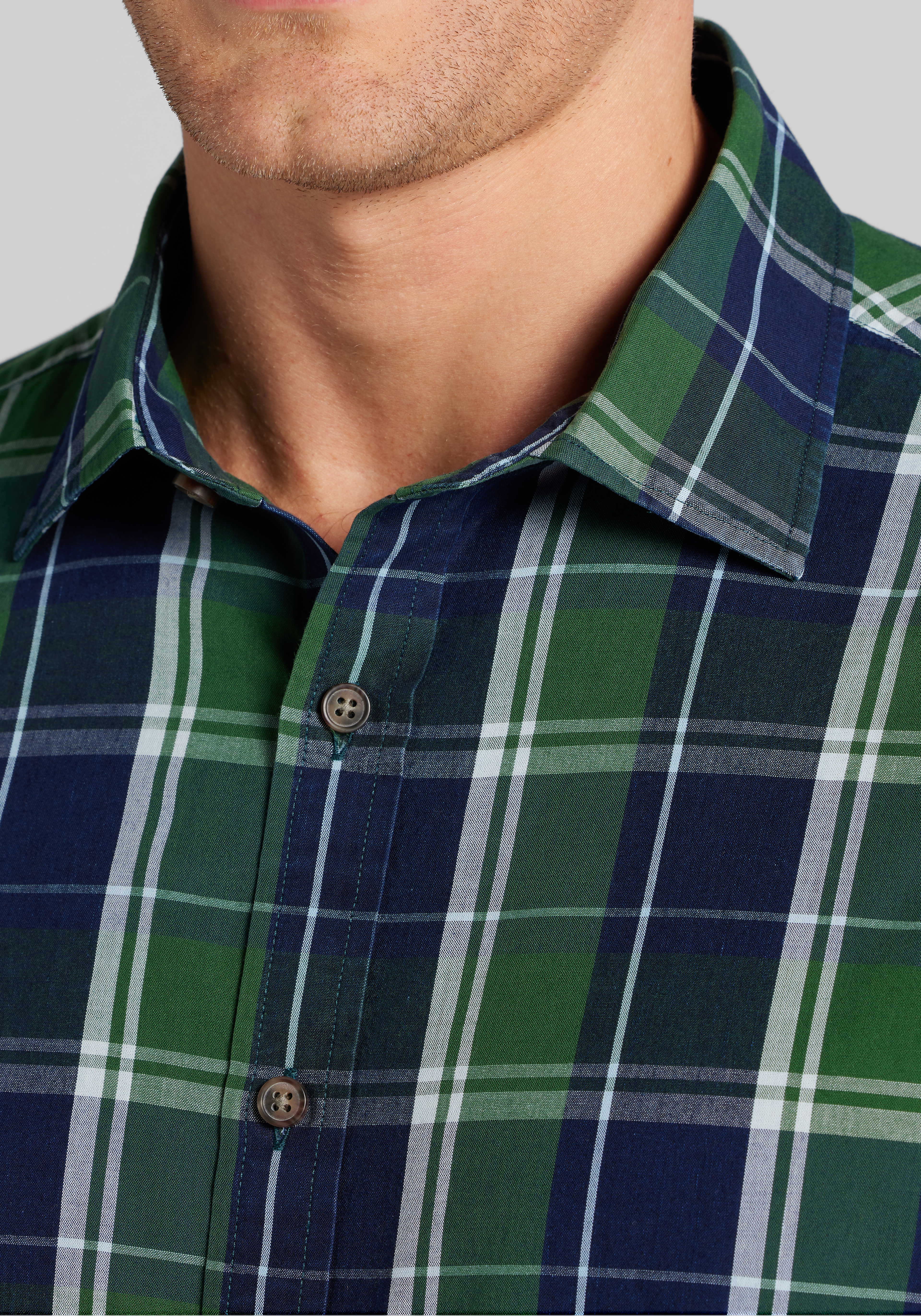 Jos. A. Bank Tailored Fit Check Button Up Shirt