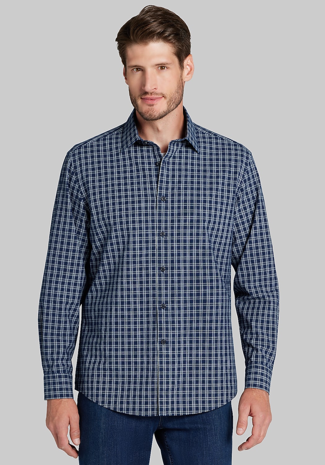 Jos. A. Bank Tailored Fit Check Button Up Shirt