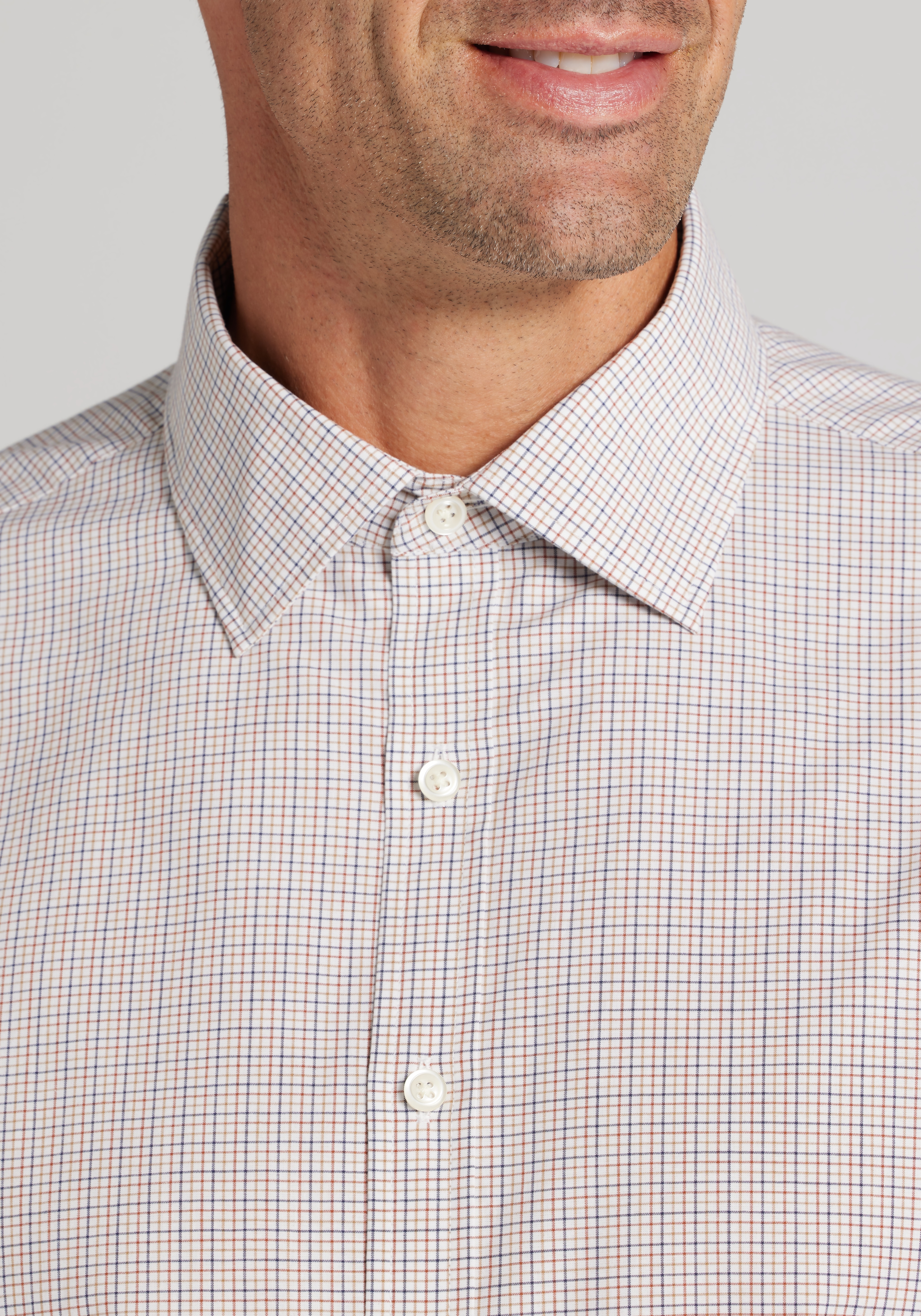 Jos. A. Bank Tailored Fit Small Tattersall Button-Up Shirt