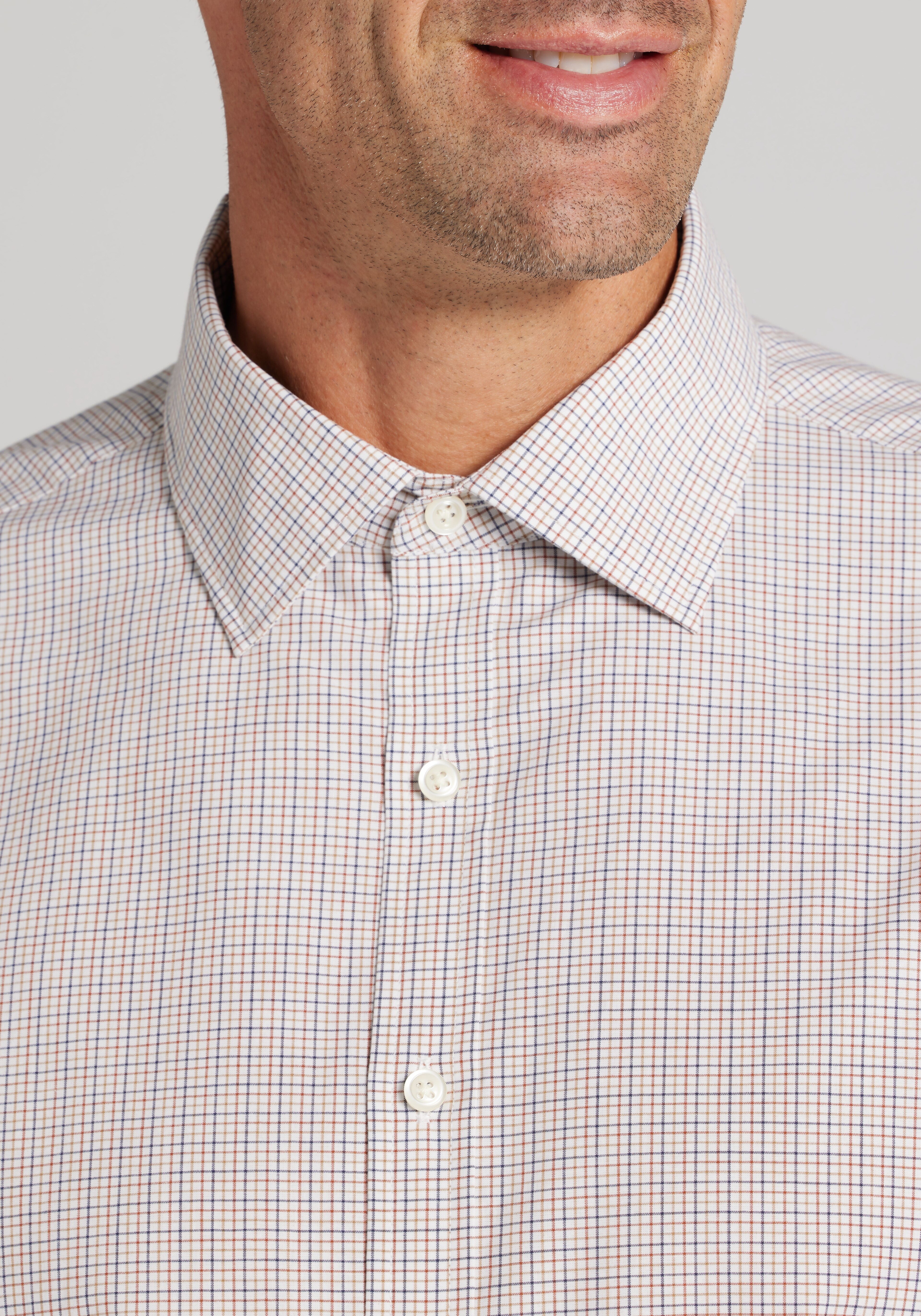 Jos. A. Bank Tailored Fit Small Tattersall Button-Up Shirt