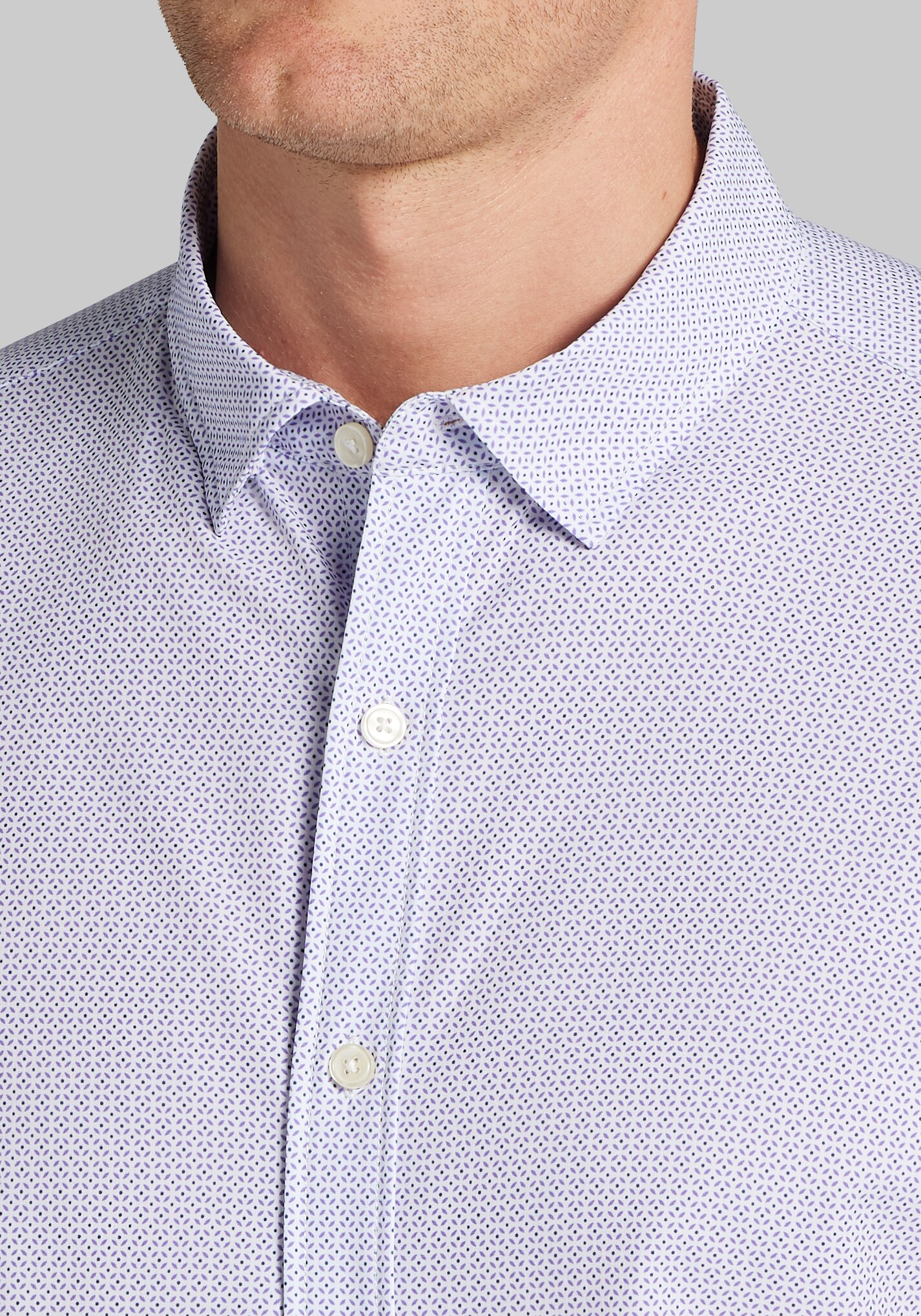 Men's Casual Tops, Traveler&reg; COOL<i>MOTION</i> Tailored Fit Petal Neat Button Up Shirt - Jos A Bank