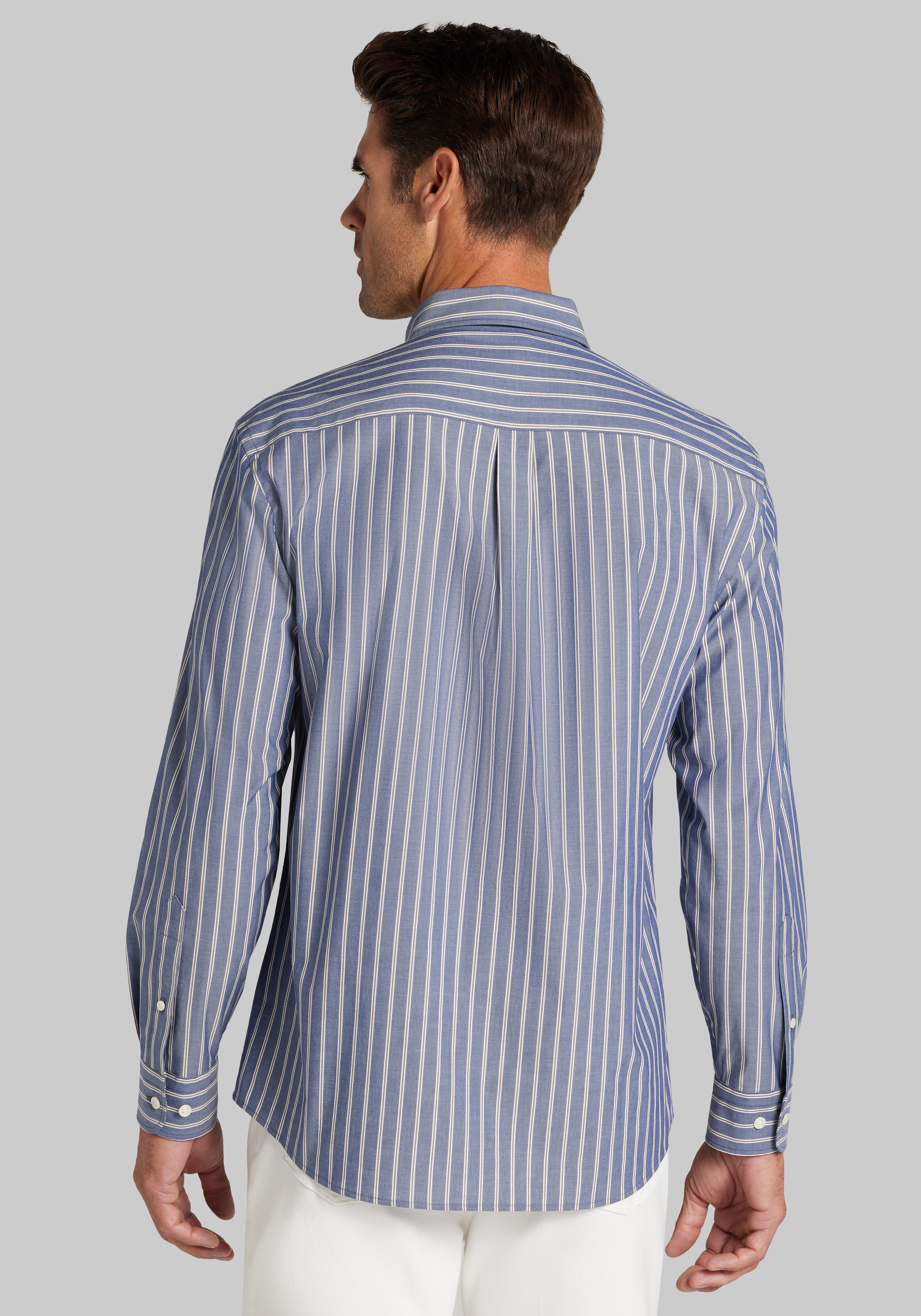 Jos. A. Bank Tailored Fit Stripe Button Up Shirt