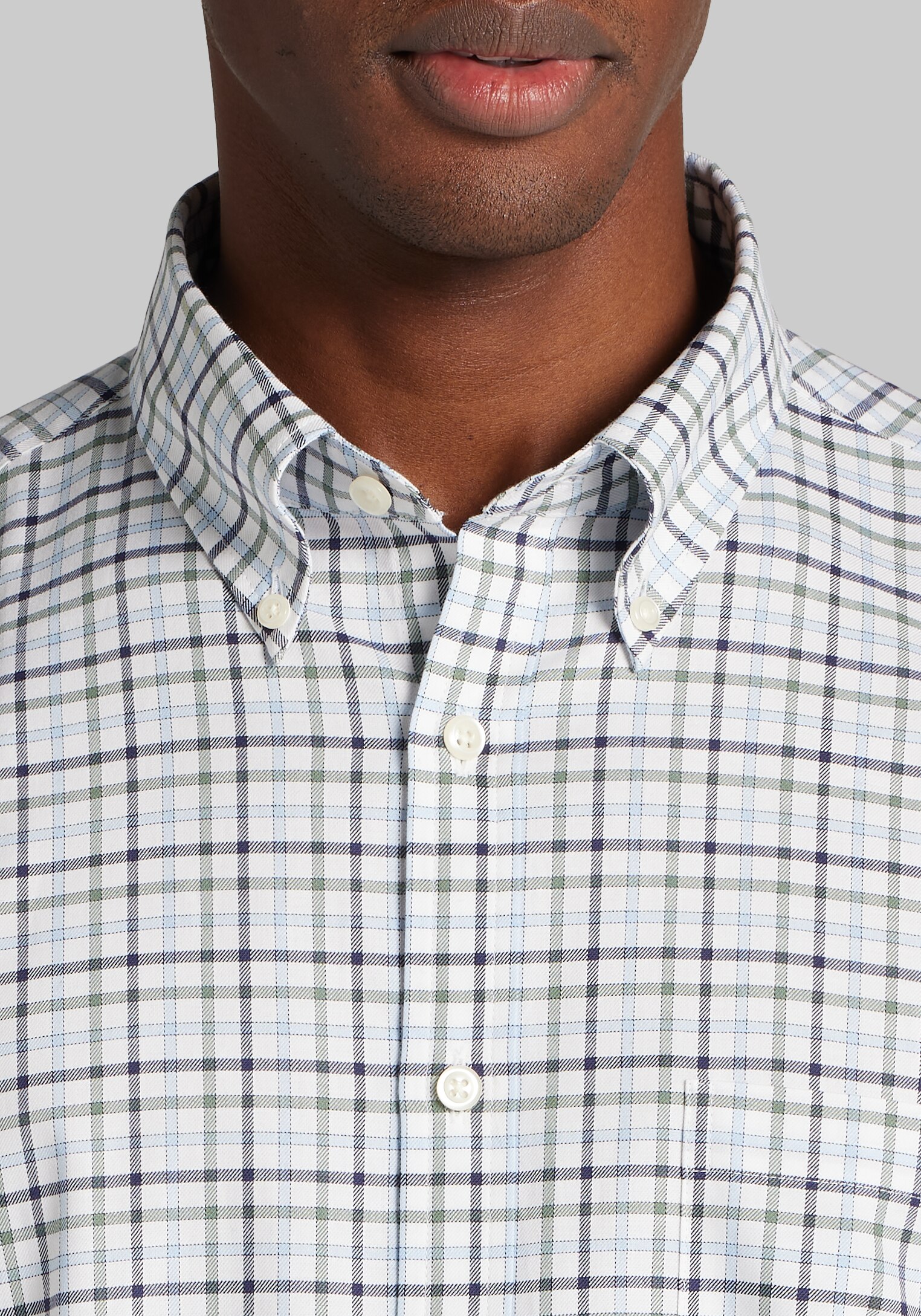 Jos. A. Bank Tailored Fit Tattersall Button Up Shirt