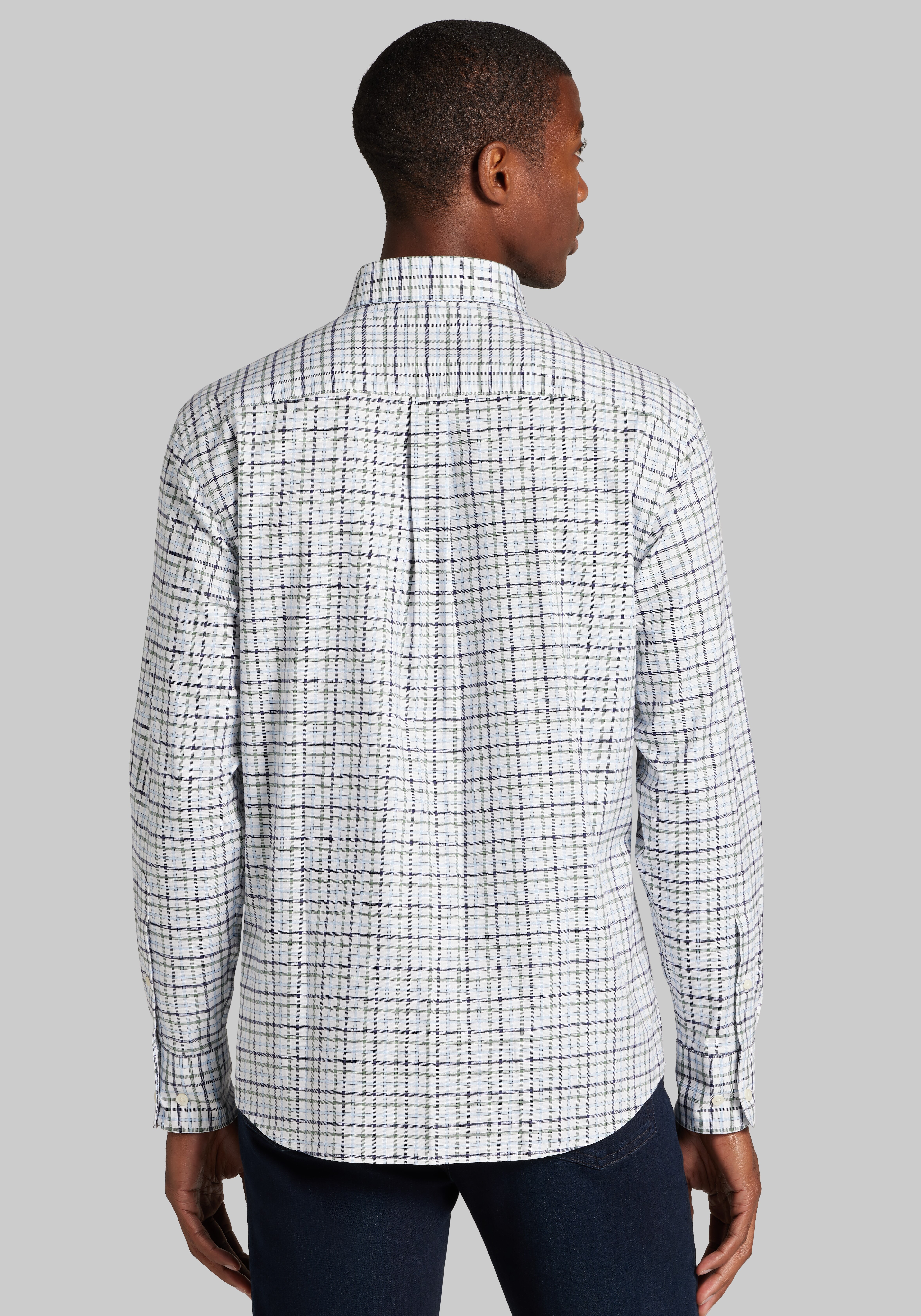 Jos. A. Bank Tailored Fit Tattersall Button Up Shirt