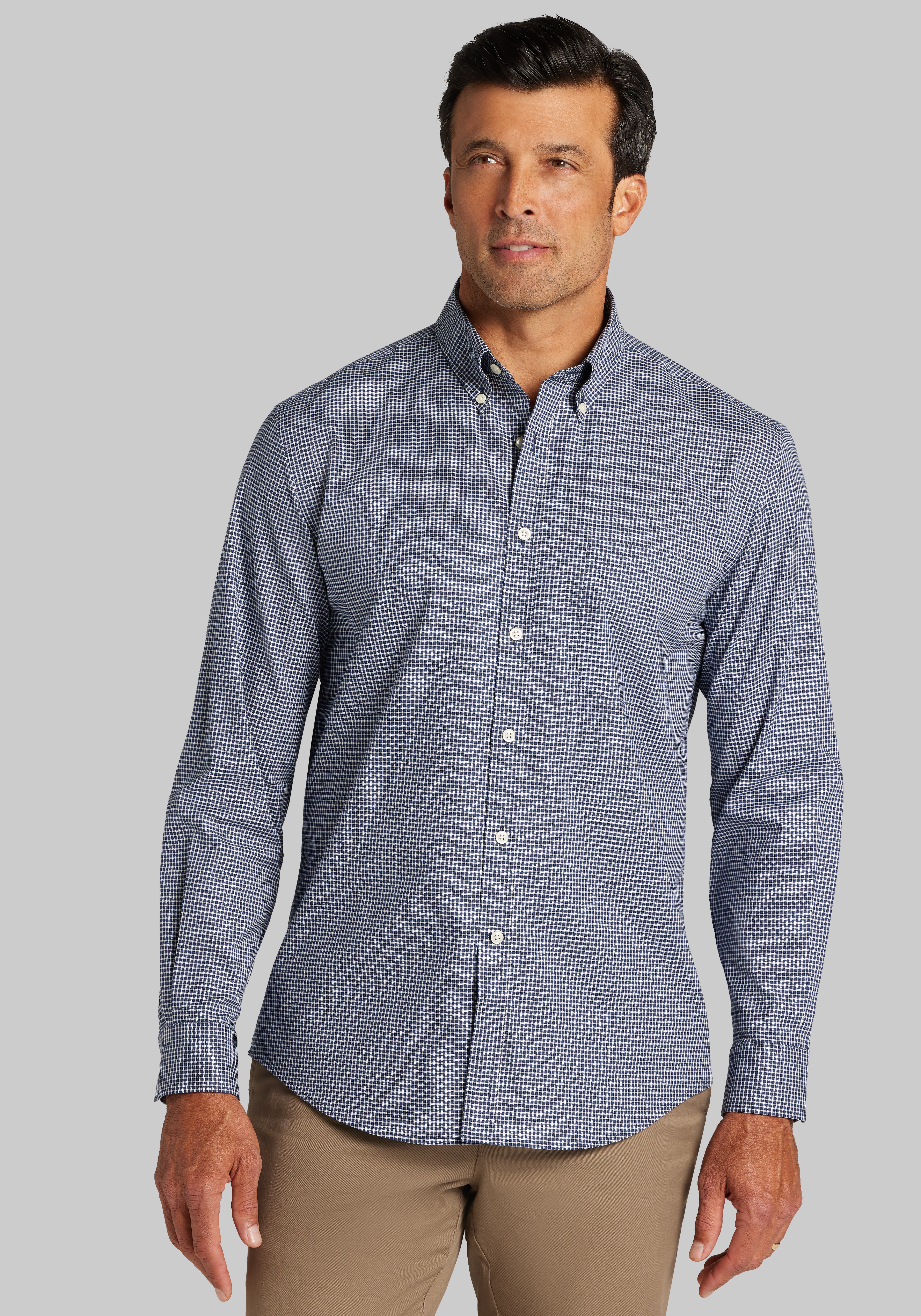 Men's Sale & Clearance, Jos. A. Bank Tailored Fit Small Check Button Up Shirt - Big & Tall - Jos A Bank