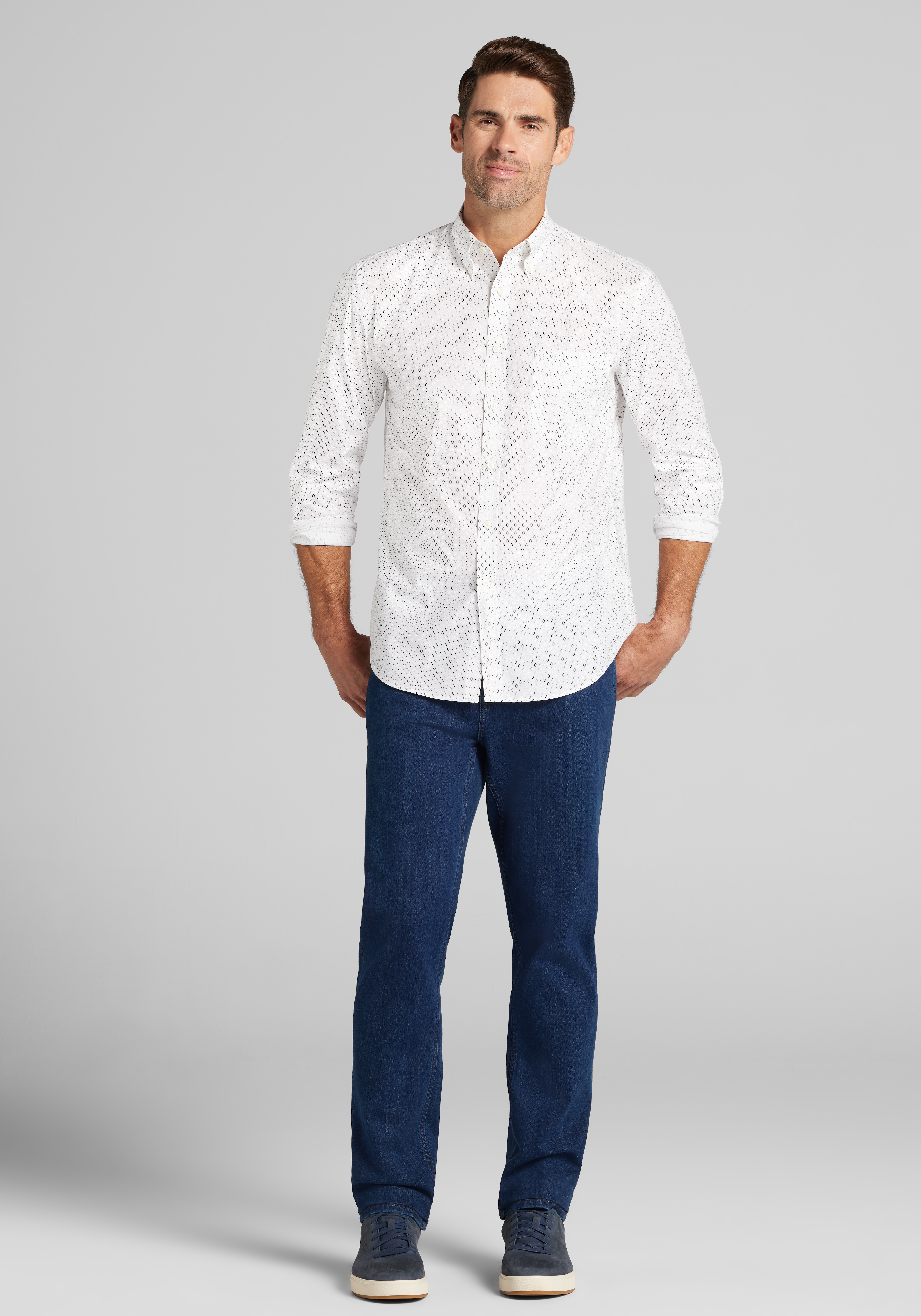 Jos. A. Bank Tailored Fit Multi Dots Button Up Shirt