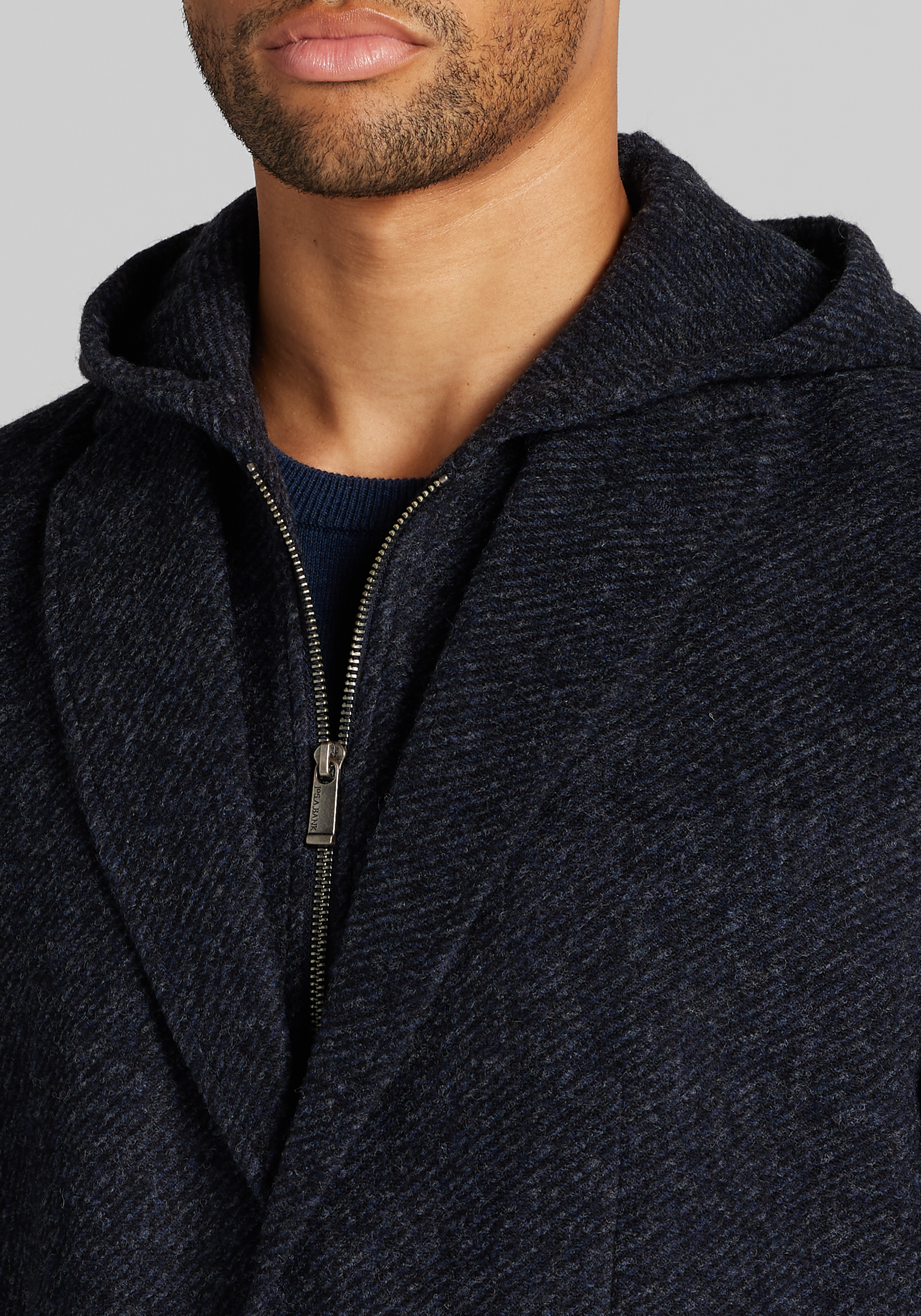 Jos. A. Bank Tailored Fit Knit Heathered Twill Jacket