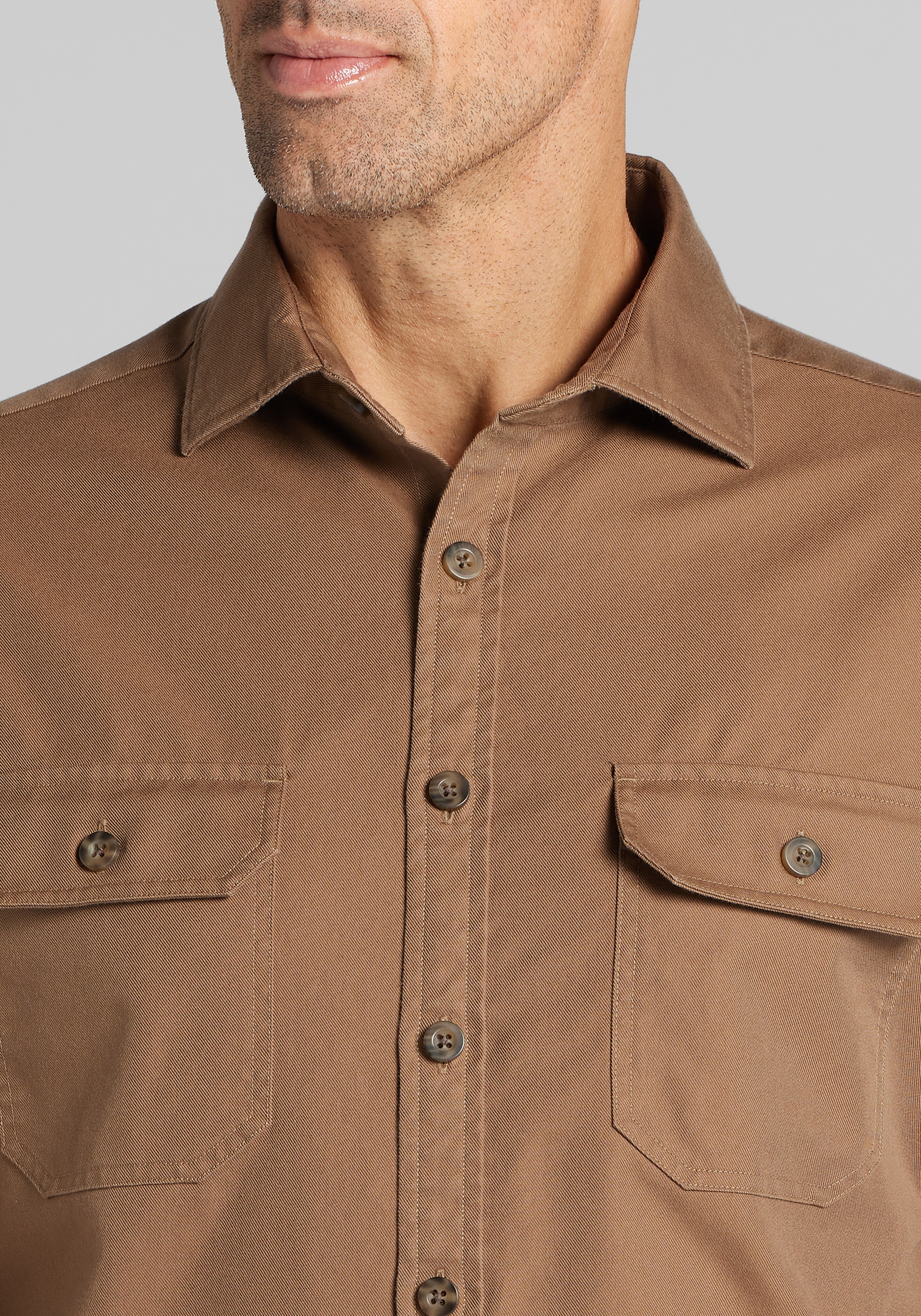 Jos. A. Bank Relaxed Fit Heavy Twill Button Up Shirt