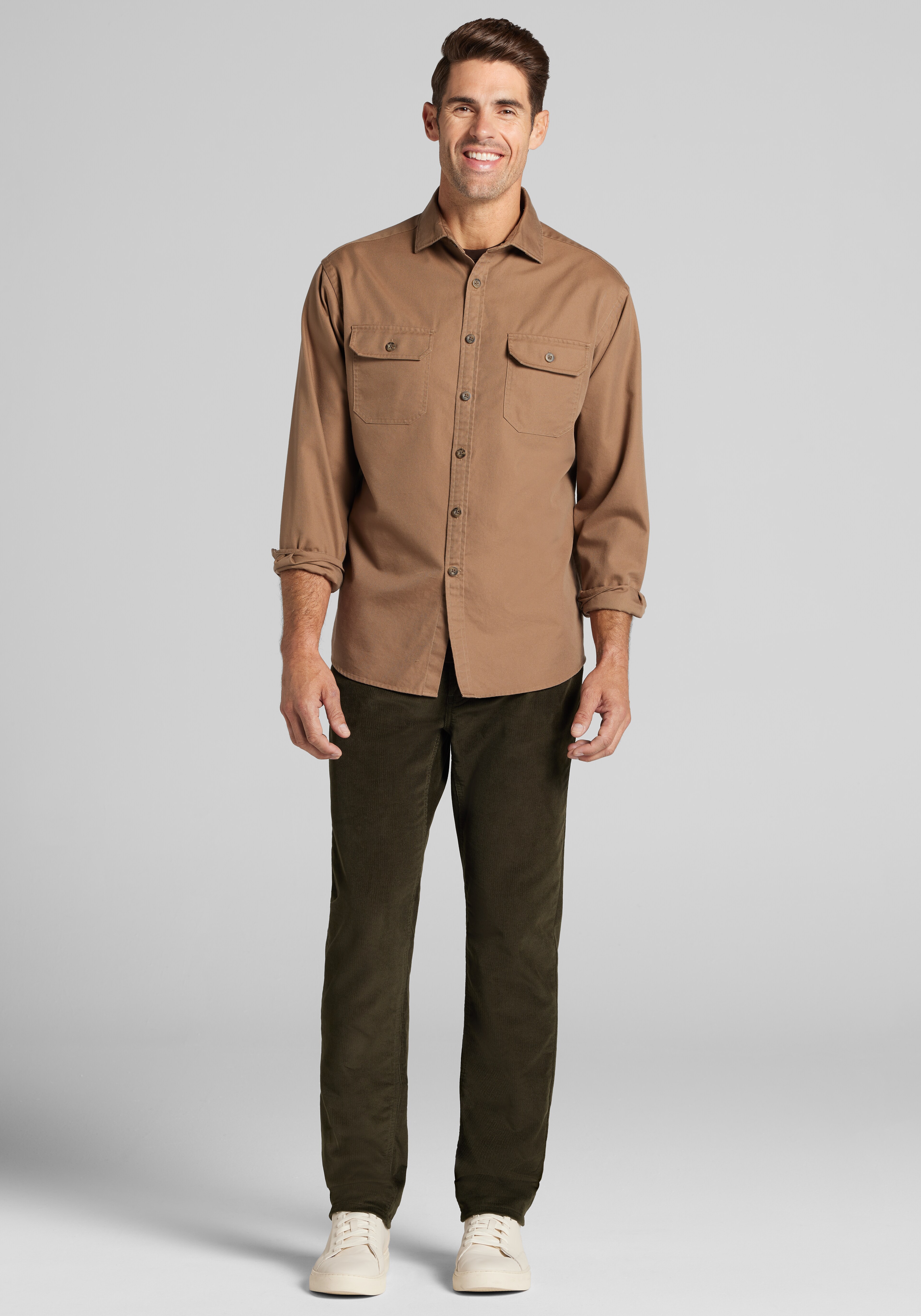 Jos. A. Bank Relaxed Fit Heavy Twill Button Up Shirt