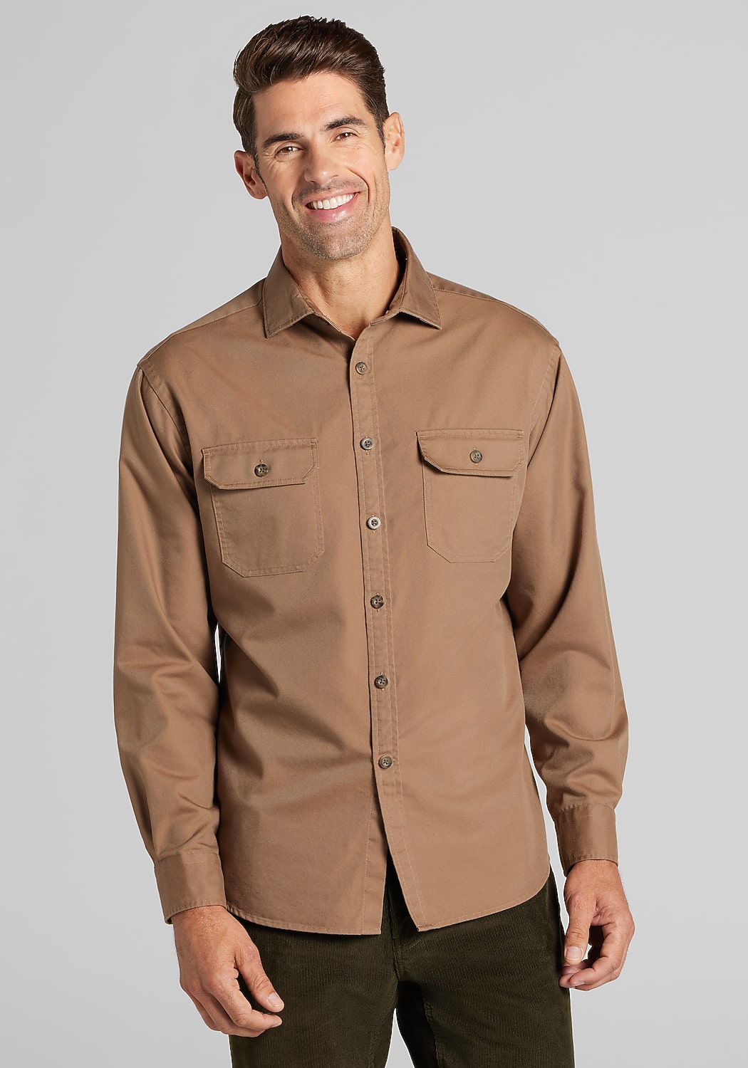 Jos. A. Bank Relaxed Fit Heavy Twill Button Up Shirt