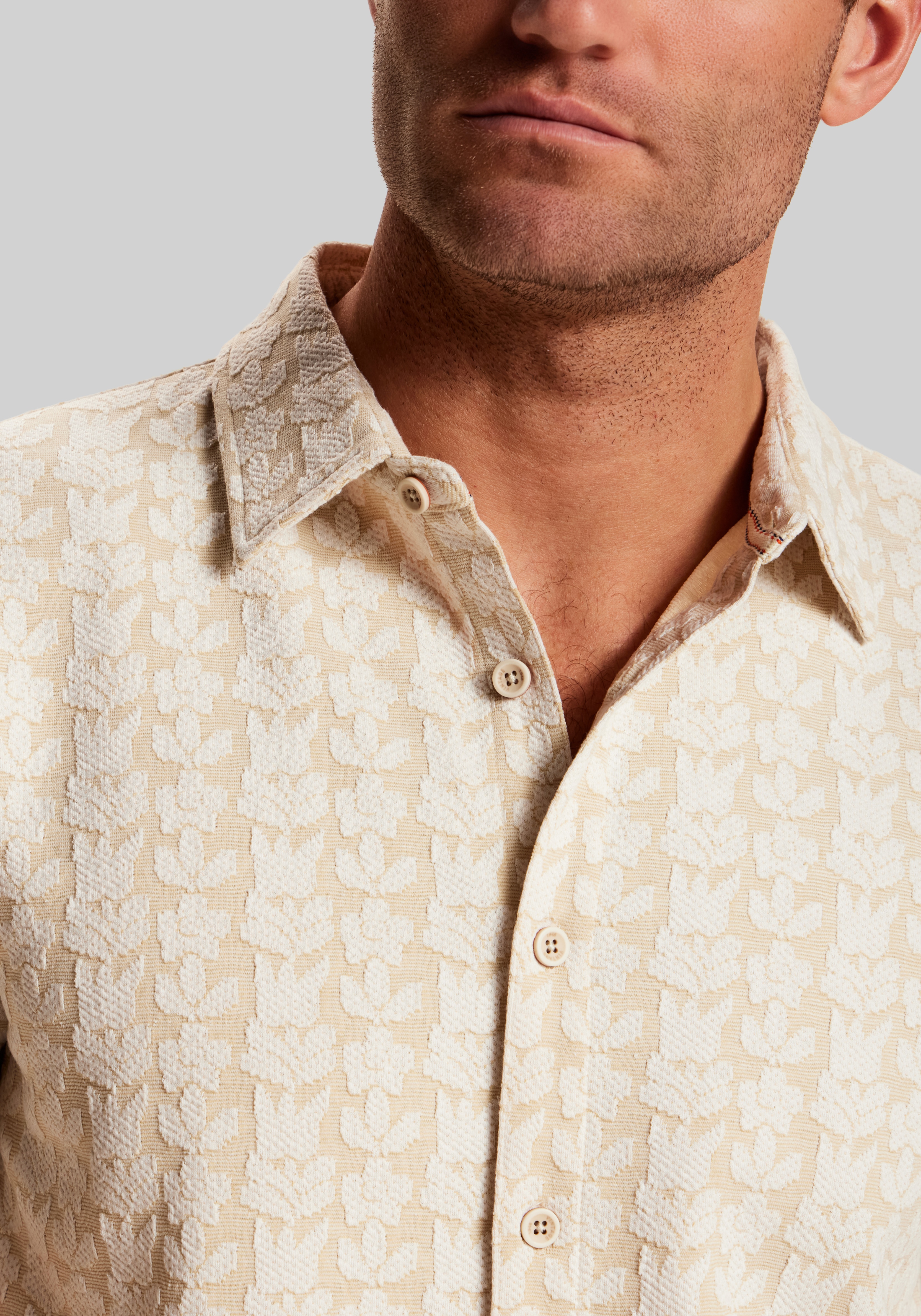 Weatherproof Vintage Traditional Fit Floral Jacquard Coatfront Shirt