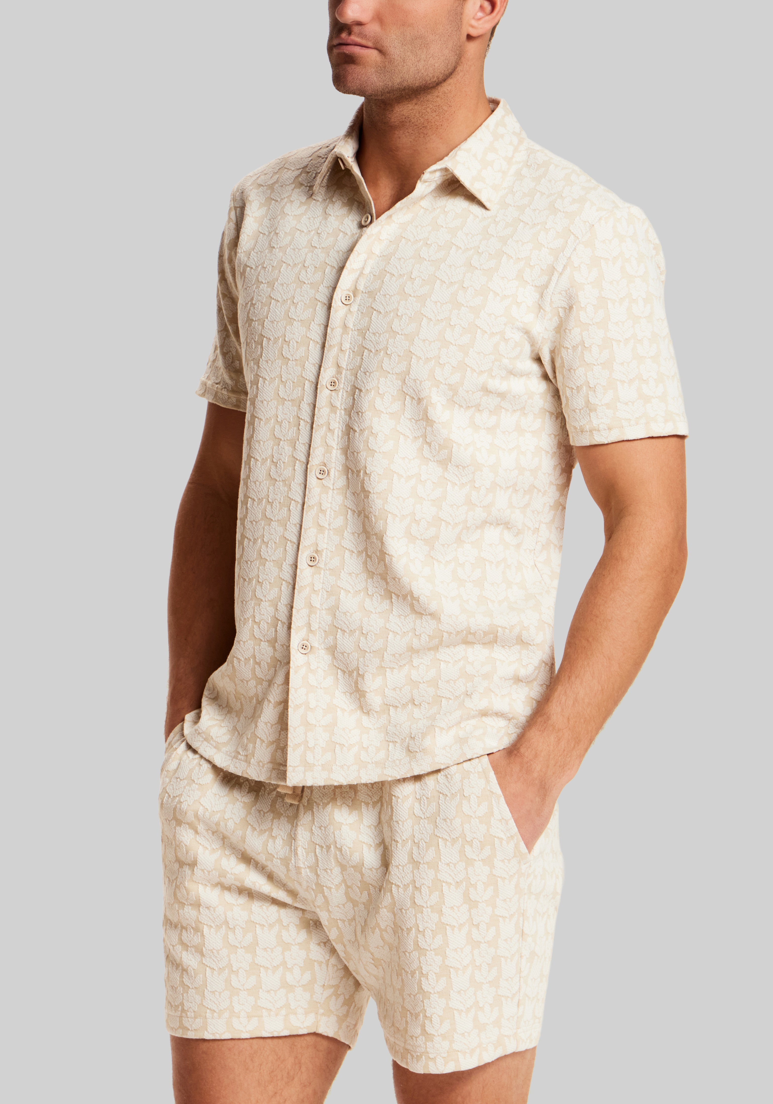 Weatherproof Vintage Traditional Fit Floral Jacquard Coatfront Shirt