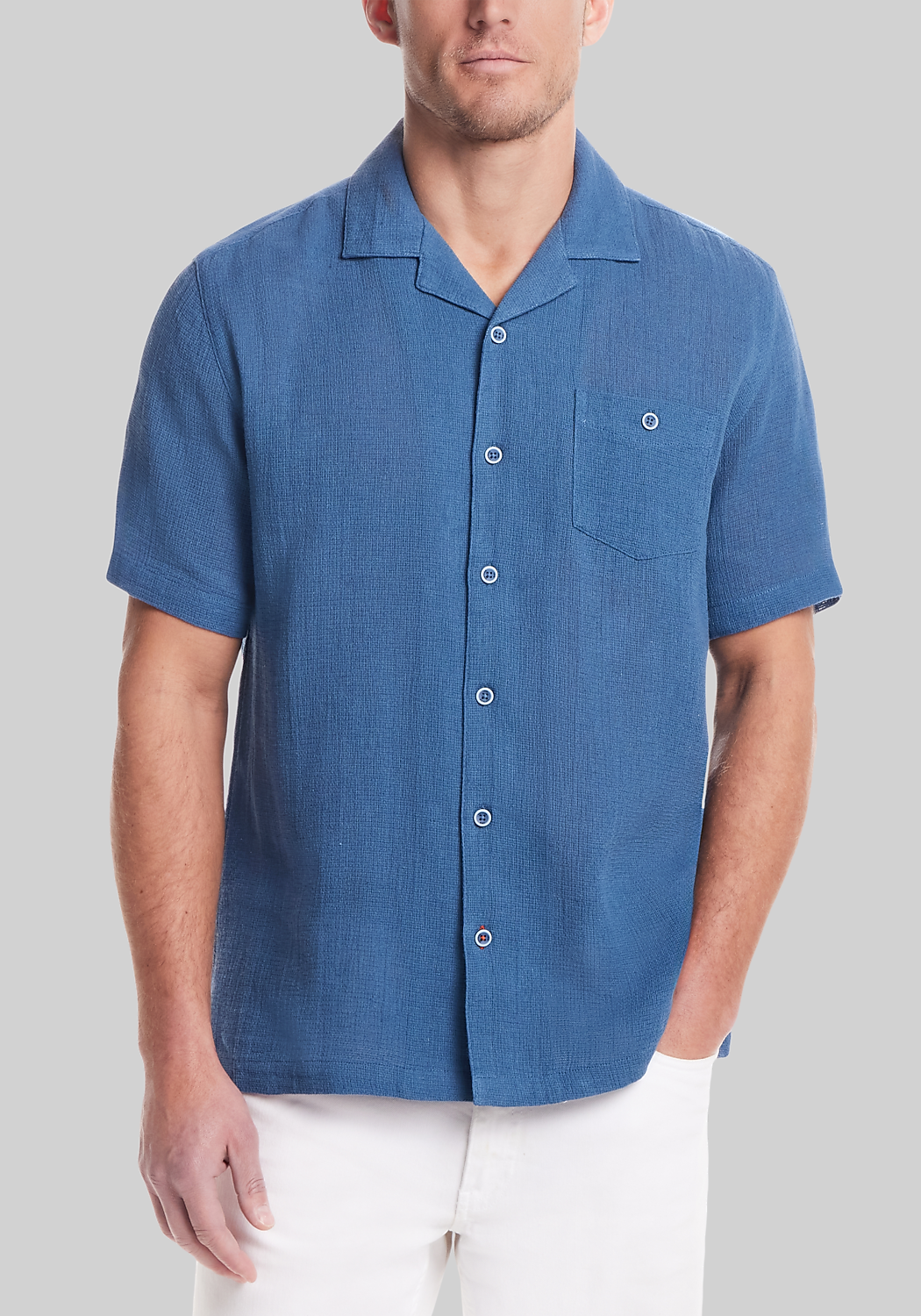 Weatherproof Vintage Traditional Fit Airtex Camp Shirt