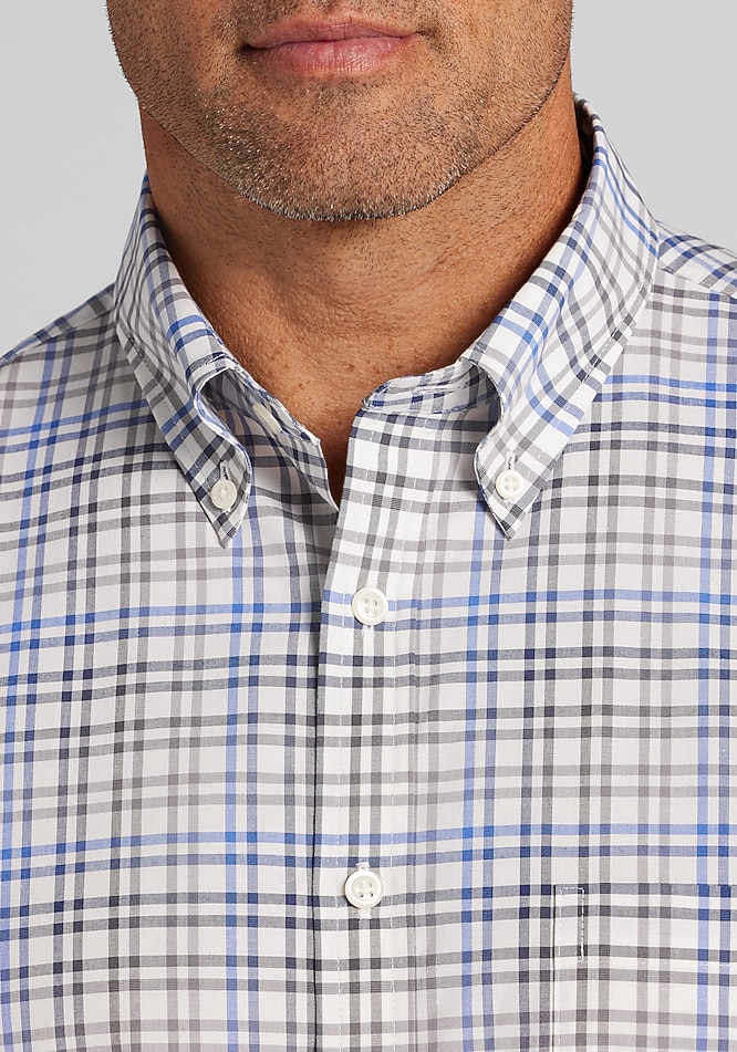 Jos. A. Bank Traditional Fit Check Button-Up Shirt - Big & Tall