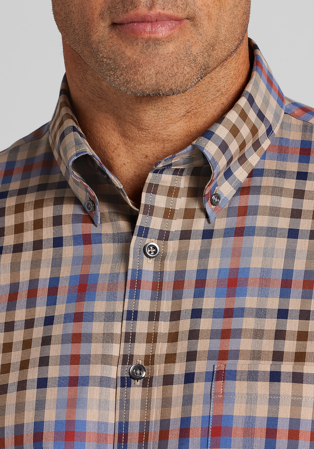 Jos. A. Bank Traditional Fit Large Check Button Up Shirt