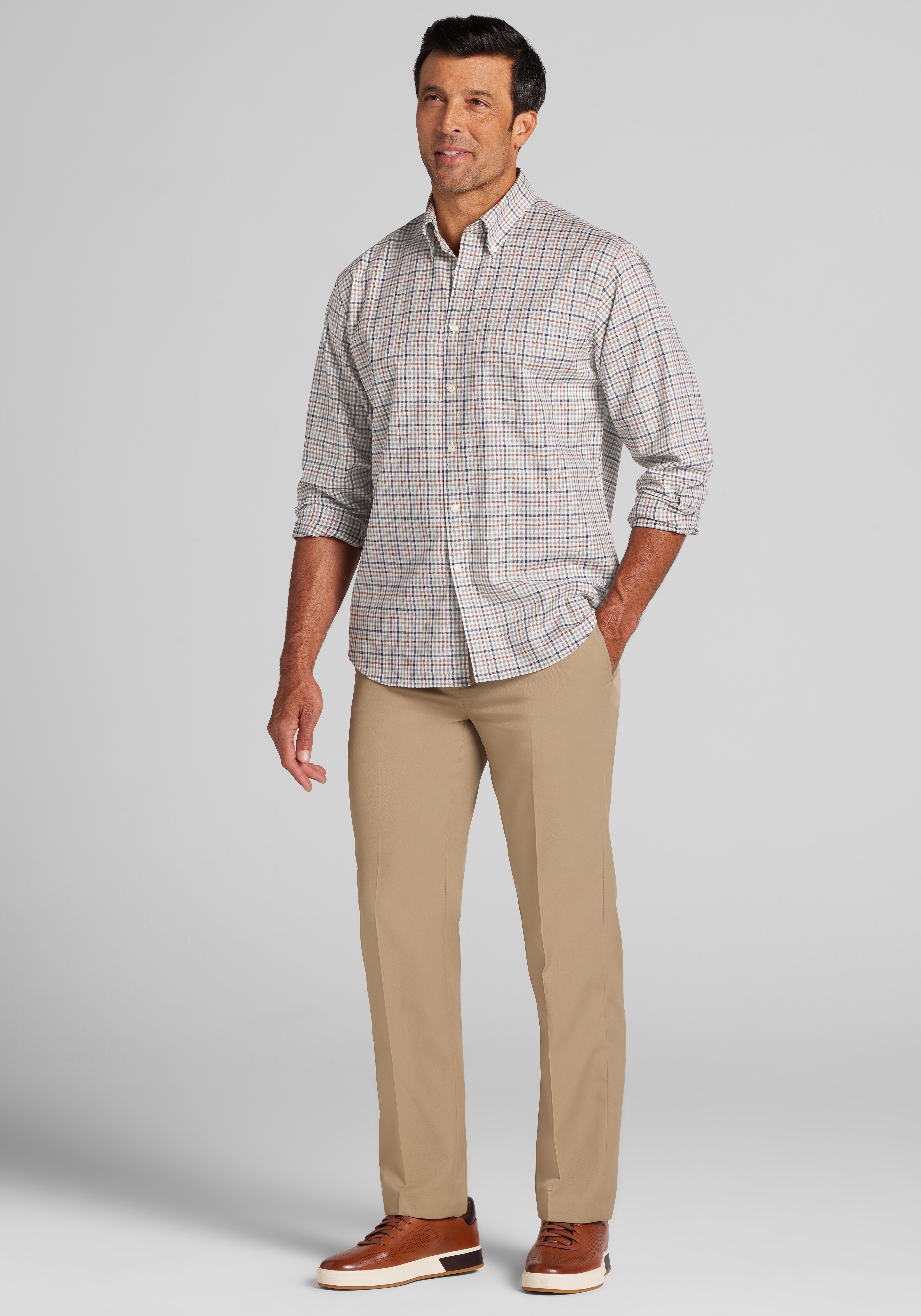 Jos. A. Bank Traditional Fit Plaid Button Up Shirt