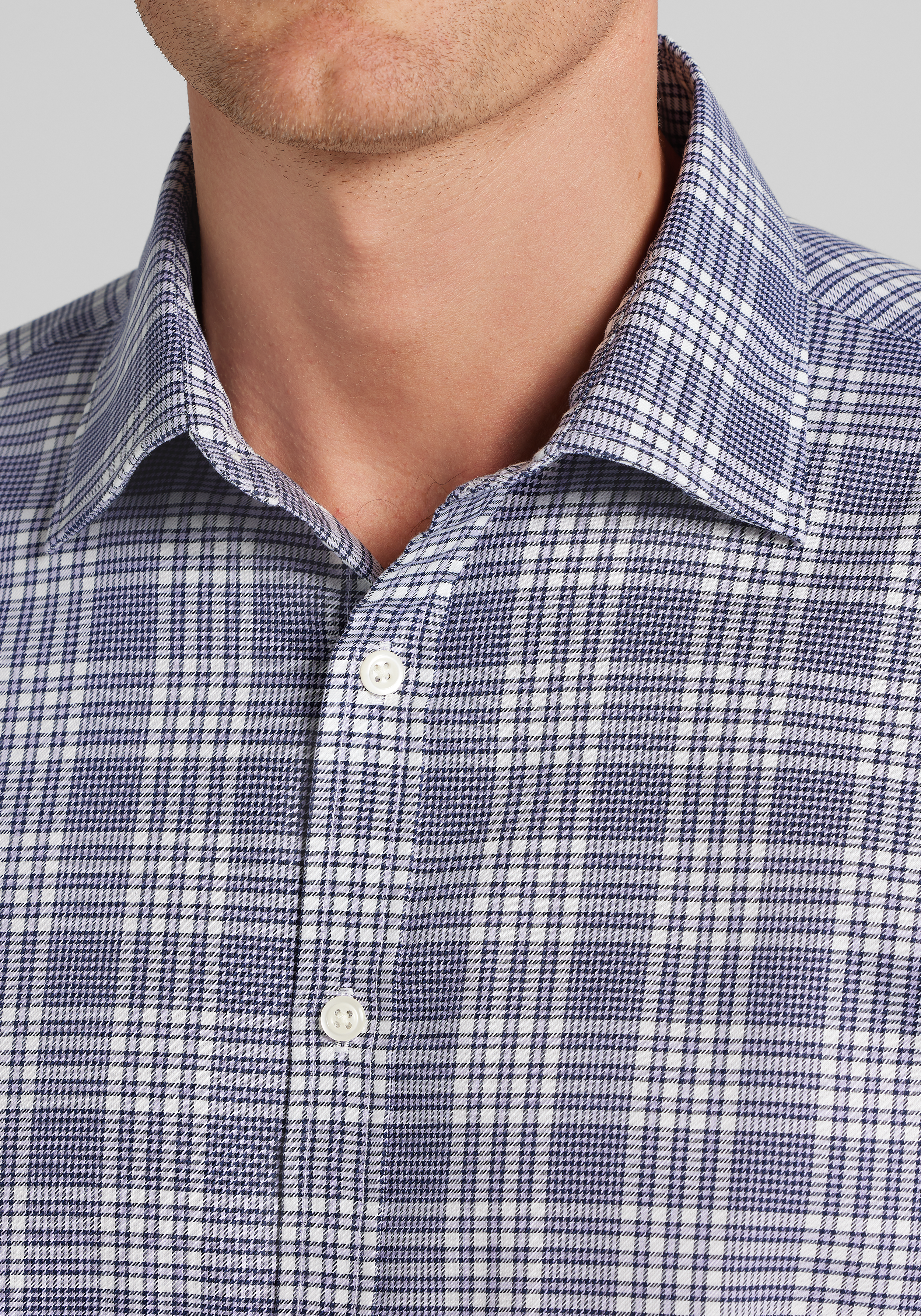 Traveler® Collection Traditional Fit Glen Plaid Button Up Shirt