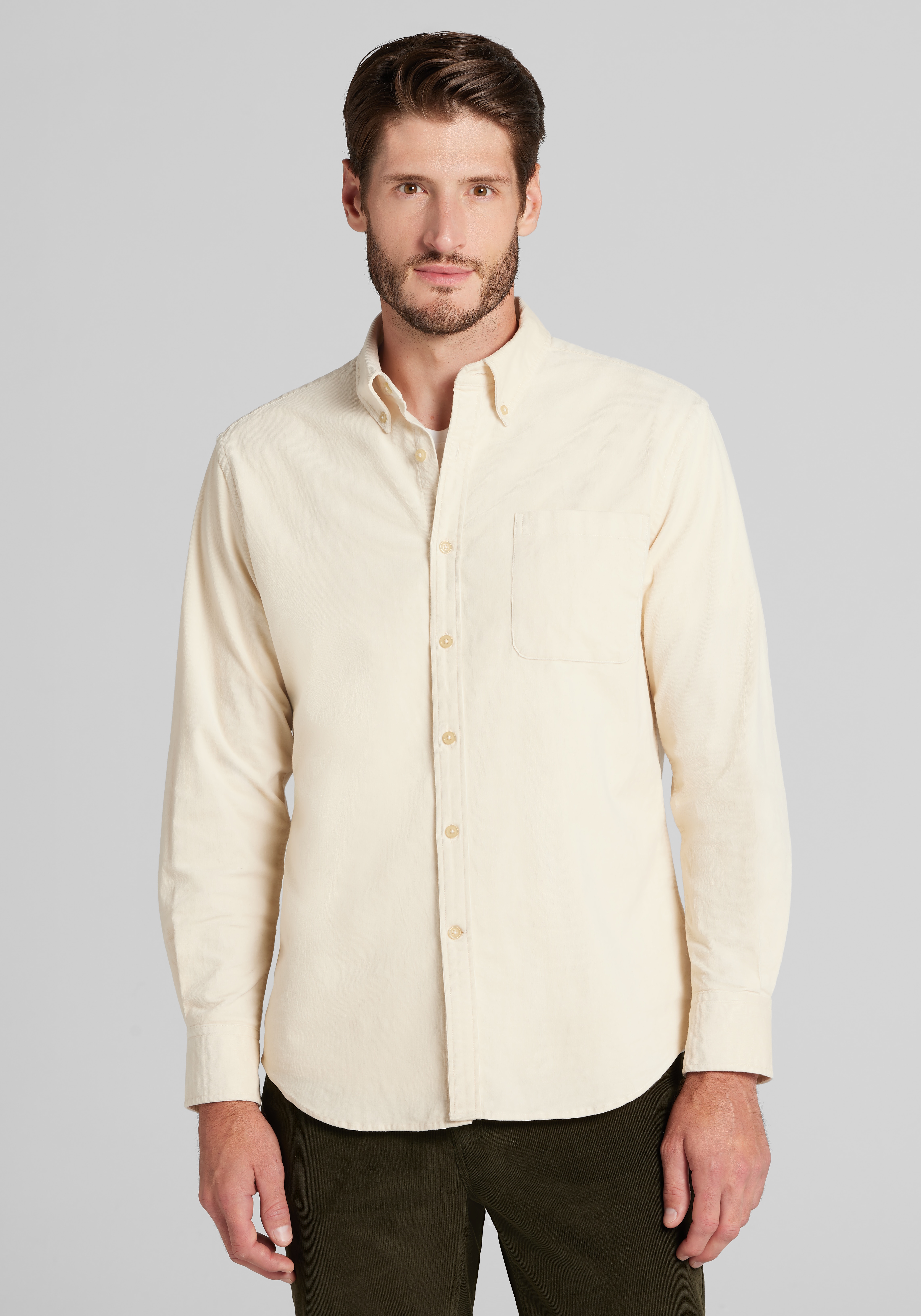 Men's New!, Jos. A. Bank Tailored Fit Corduroy Button Up Shirt - Jos A Bank