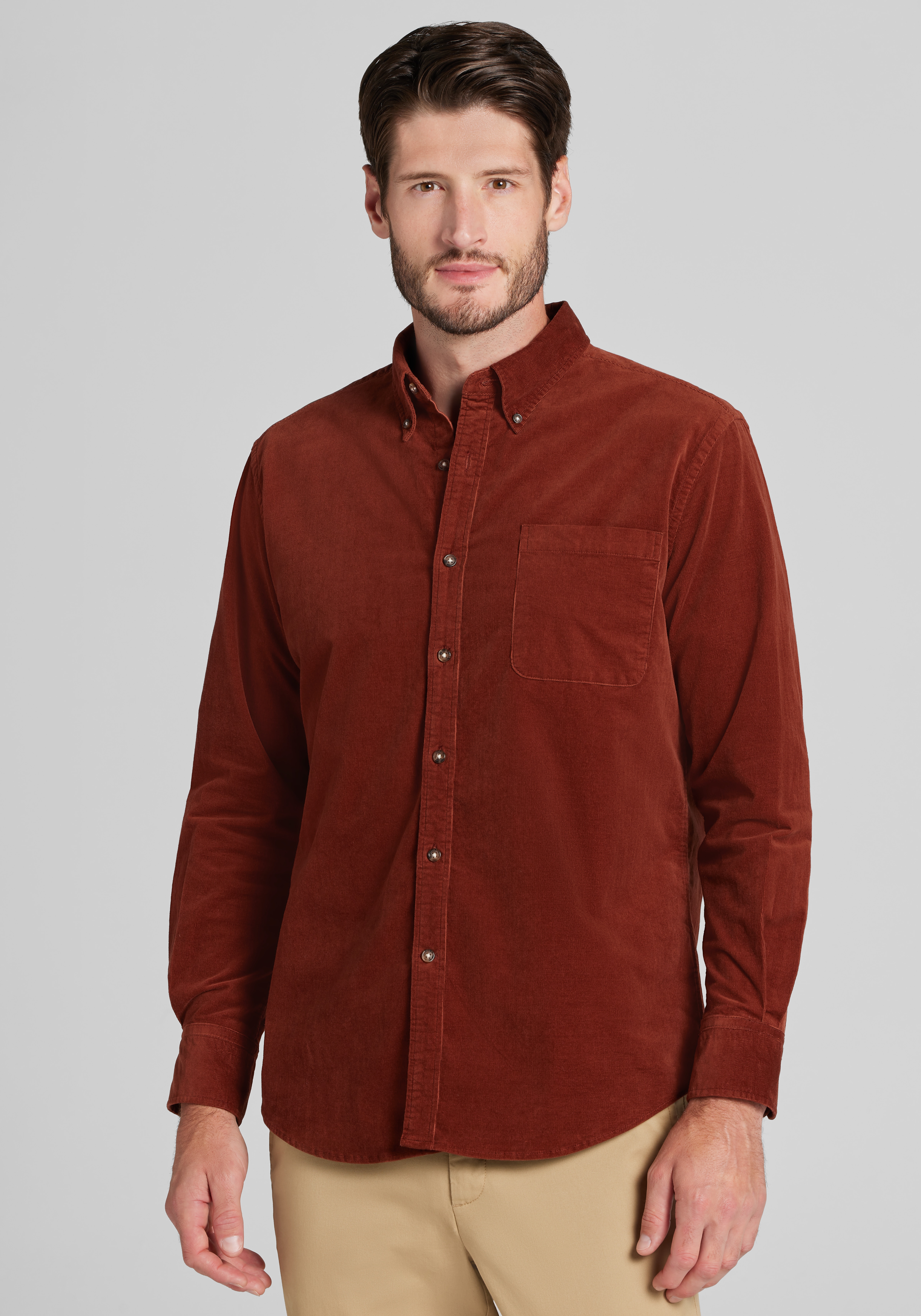 Men's FLYOUT_CATEGORY, Jos. A. Bank Tailored Fit Corduroy Button Up Shirt - Big & Tall - Jos A Bank