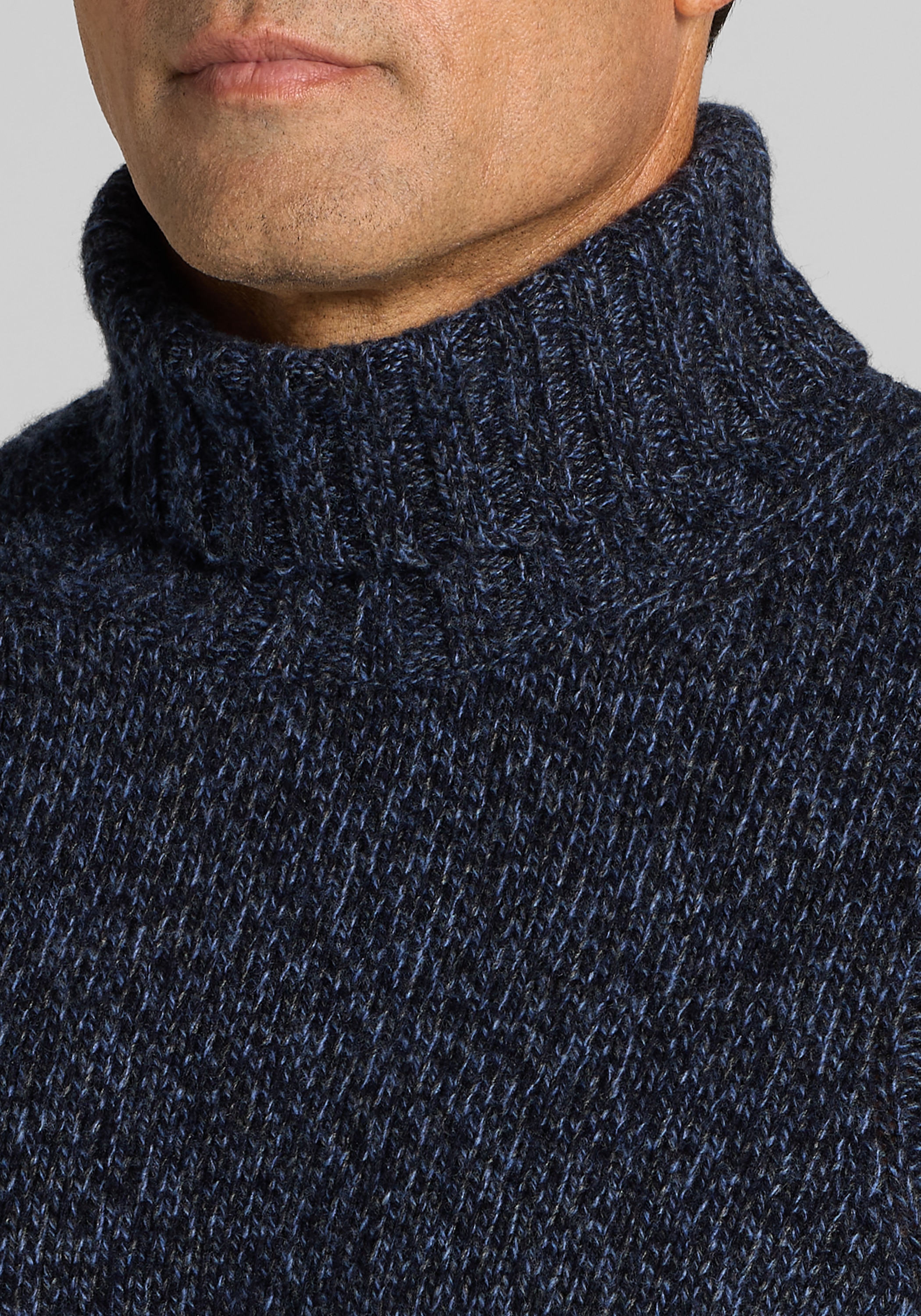 Jos. A. Bank Tailored Fit Marled Chunky Turtleneck Sweater