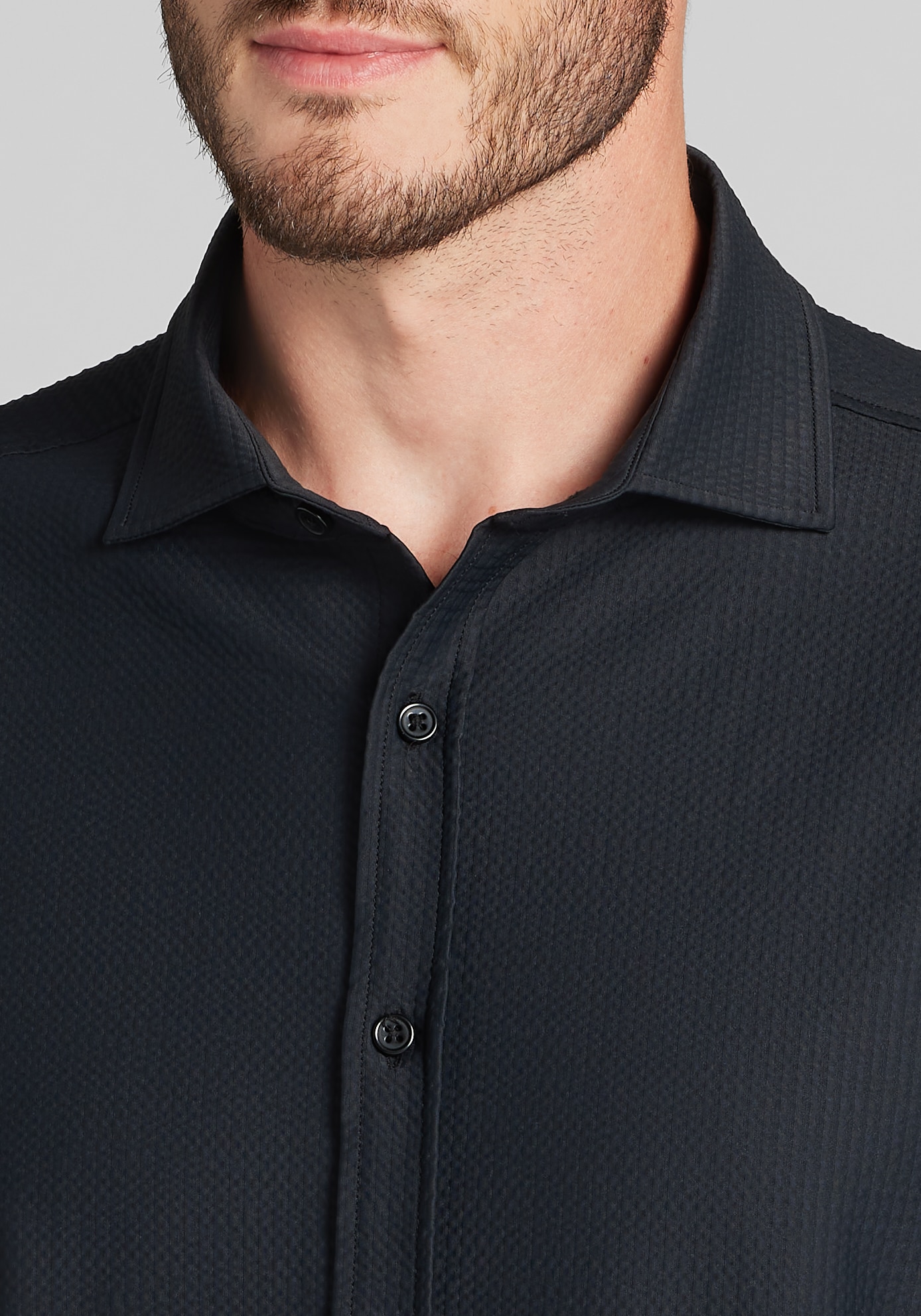 Jos. A. Bank Tailored Fit Seersucker Button Up Shirt