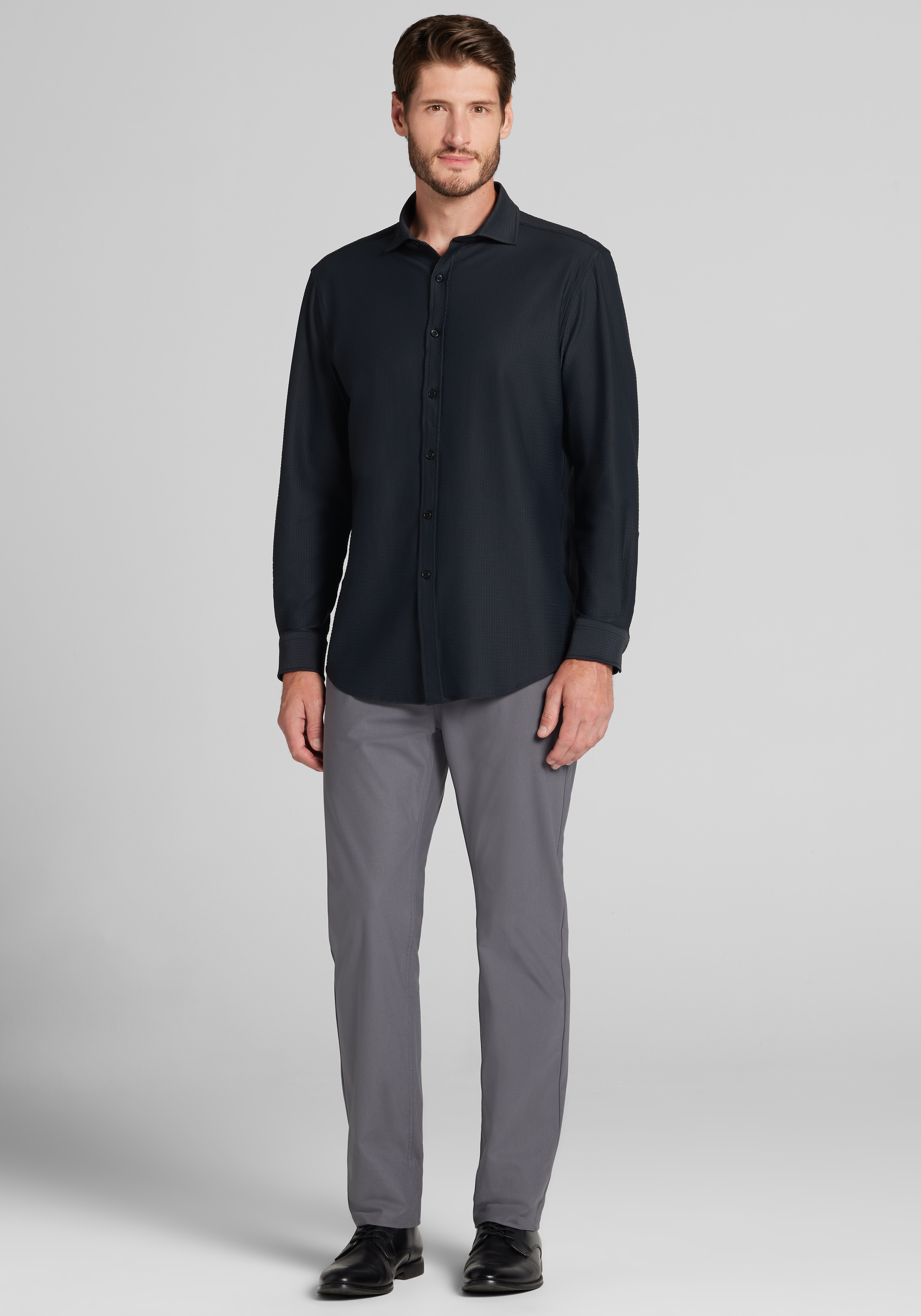 Jos. A. Bank Tailored Fit Seersucker Button Up Shirt