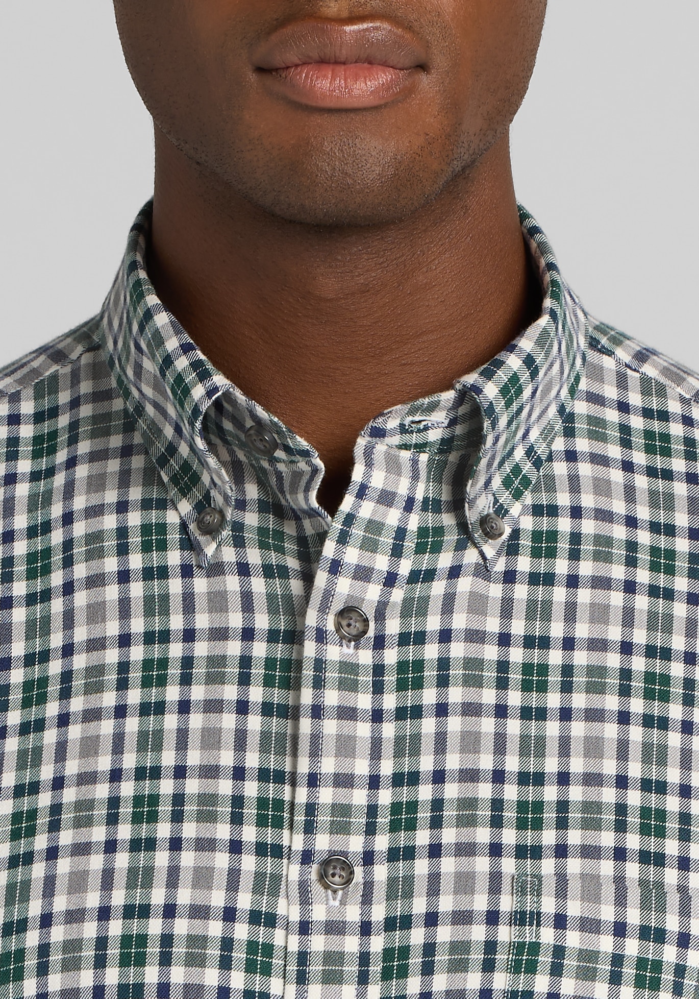 Men's Special Categories, Jos. A. Bank Tailored Fit Plaid Button Up Shirt - Jos A Bank