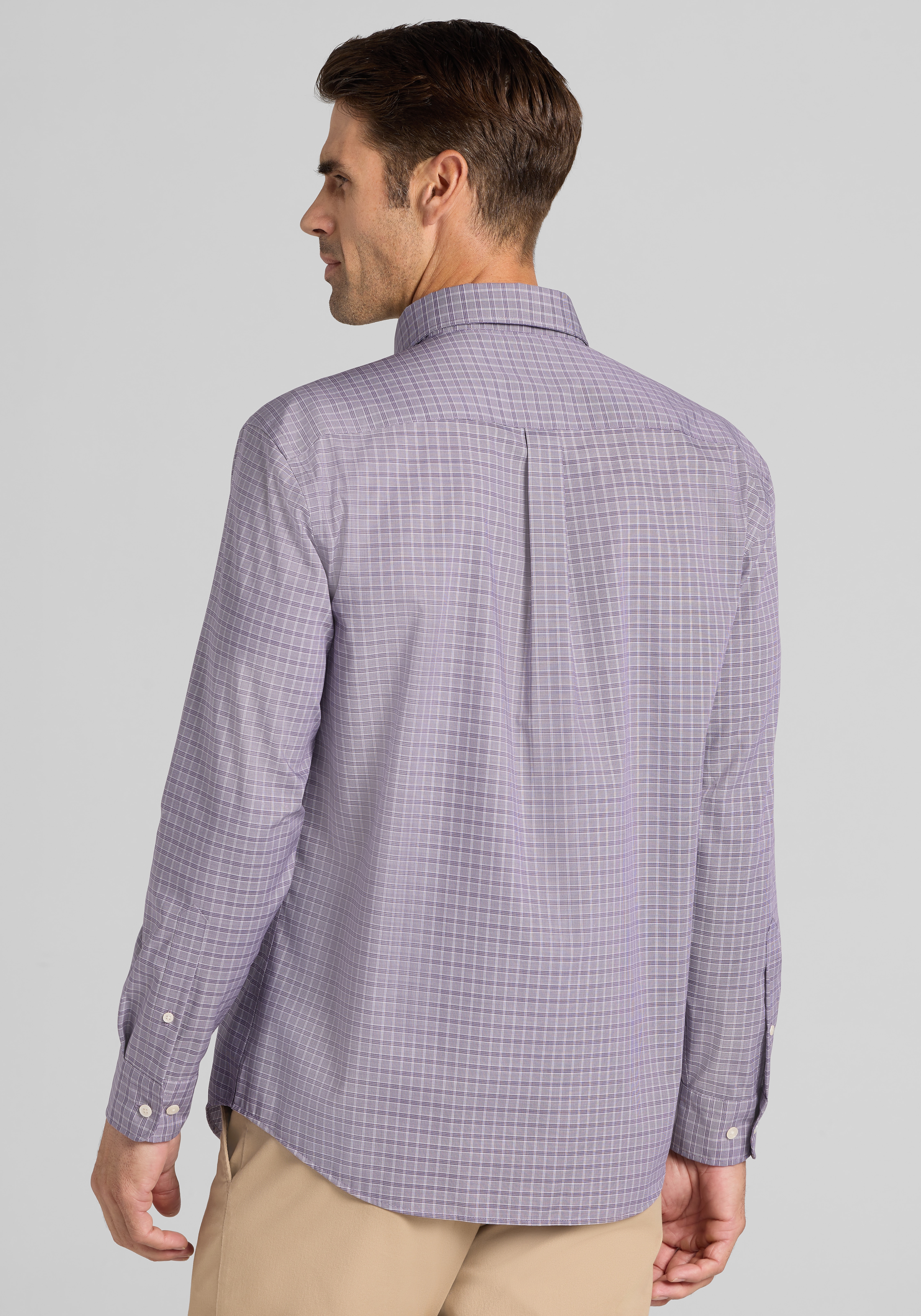 Traveler Collection® Tailored Fit Check Button Up Shirt