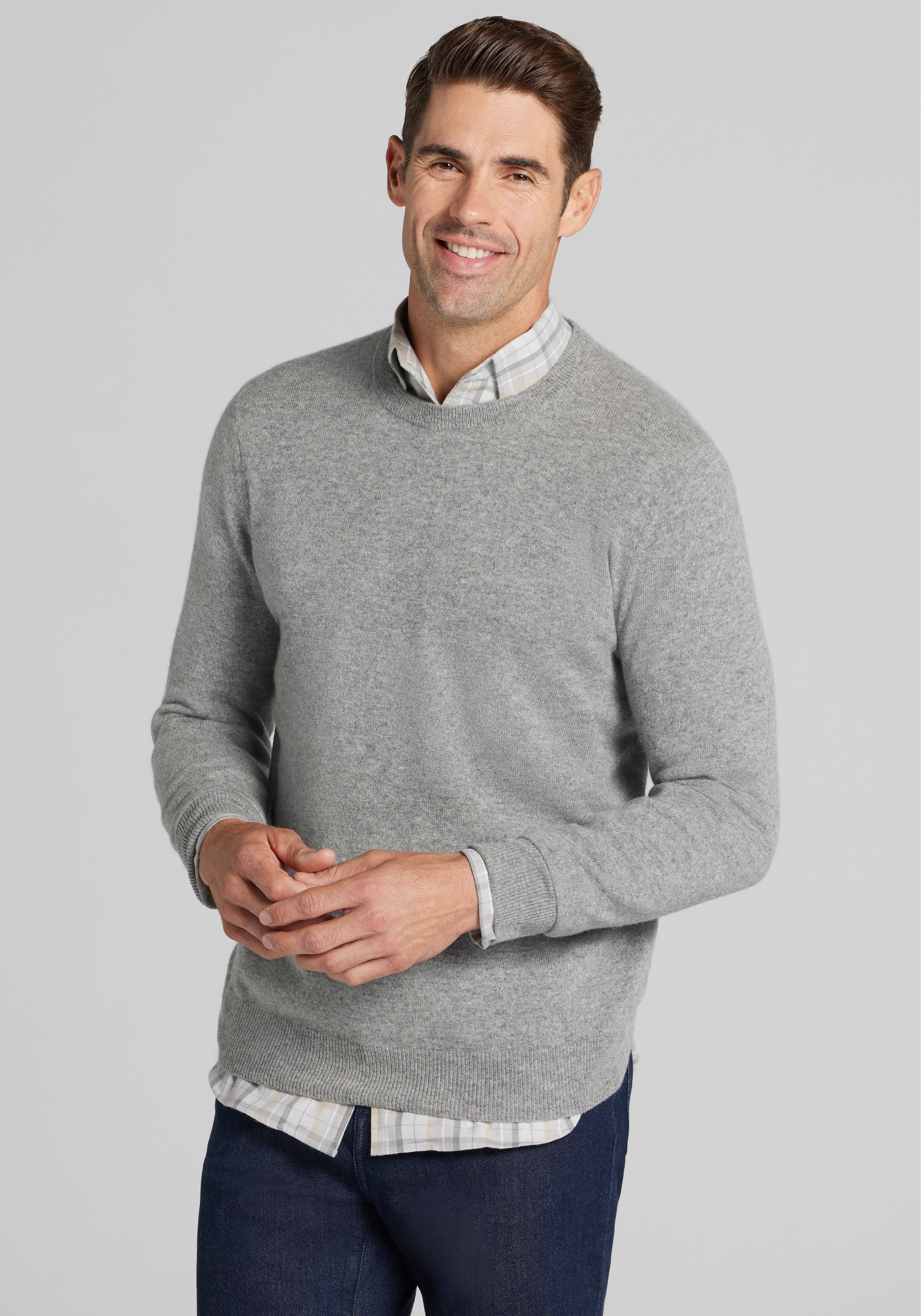 Reserve Tailored Fit Crew Neck 100% Cashmere Sweater