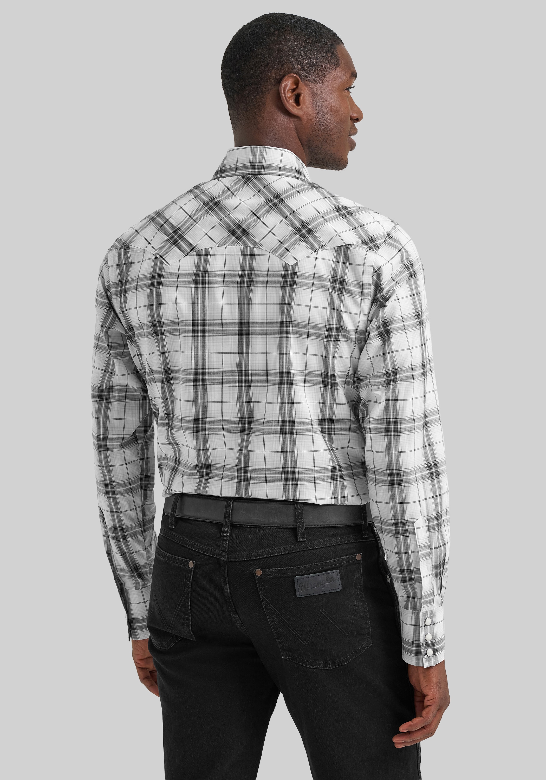 Wrangler Retro Premium Tailored Fit Plaid Western Sportshirt