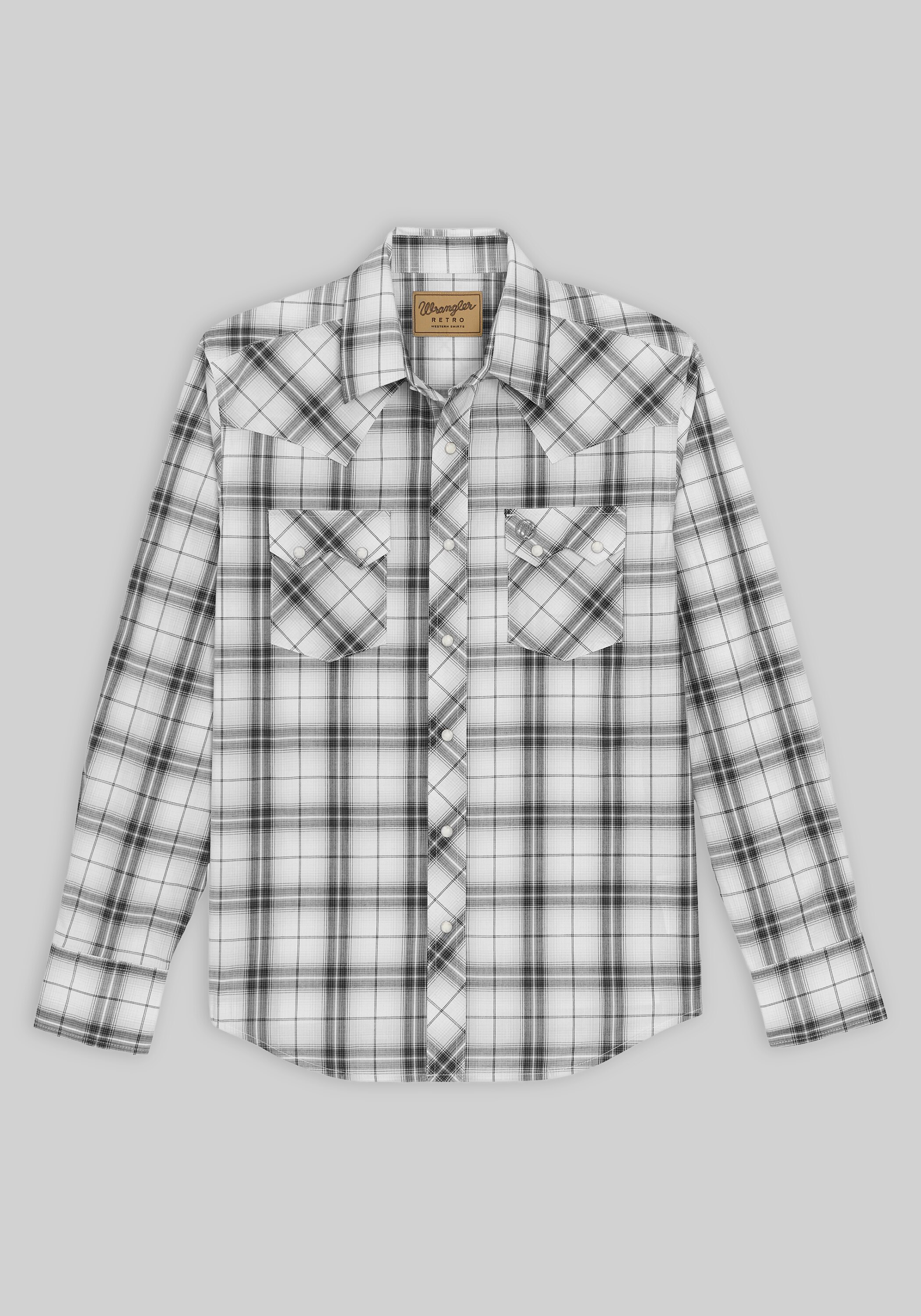Wrangler Retro Premium Tailored Fit Plaid Western Sportshirt