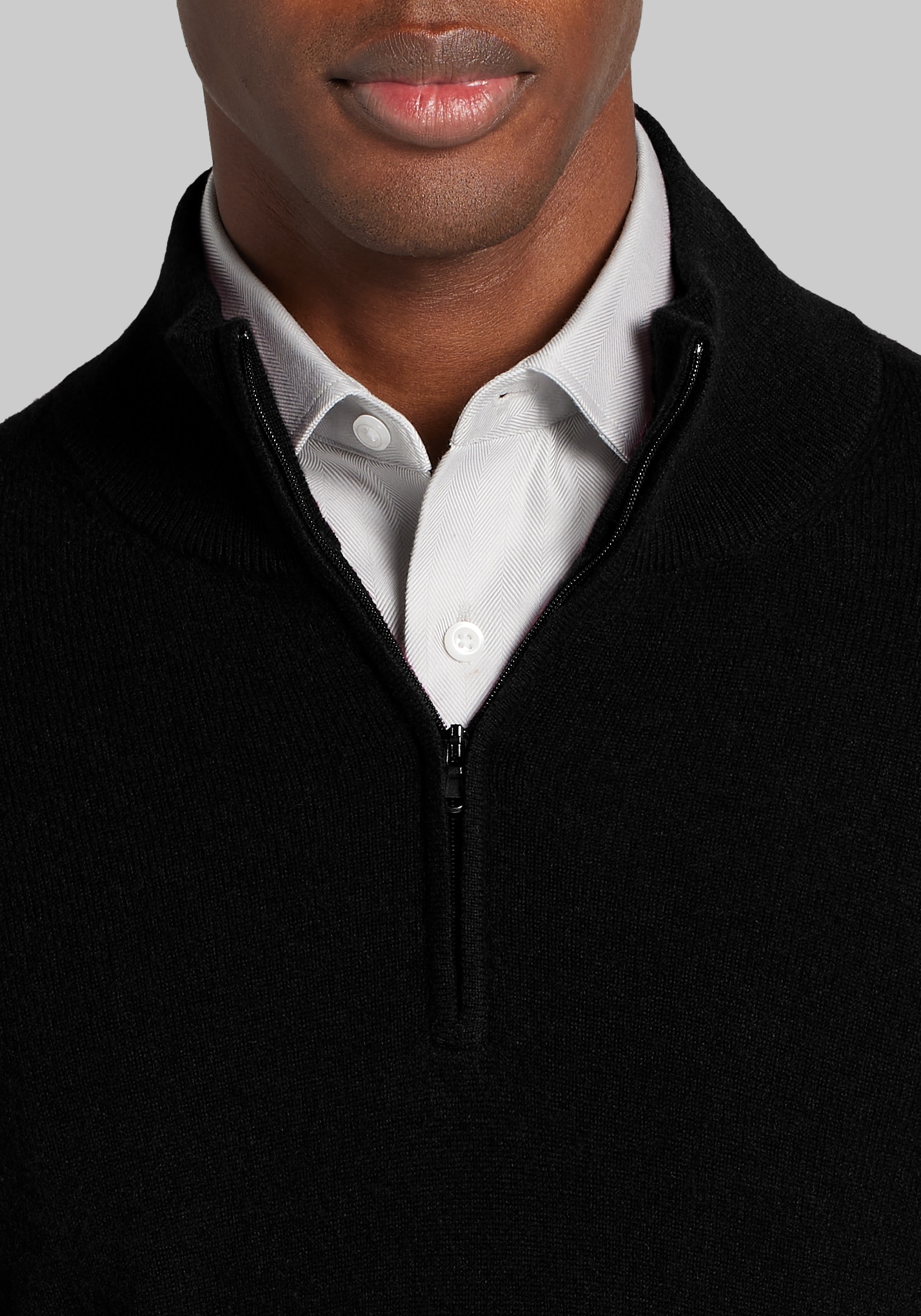 Reserve Collection Tailored Fit Quarter-Zip Cashmere Sweater