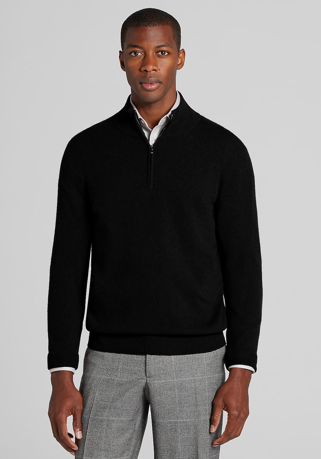 Reserve Collection Tailored Fit Quarter-Zip Cashmere Sweater