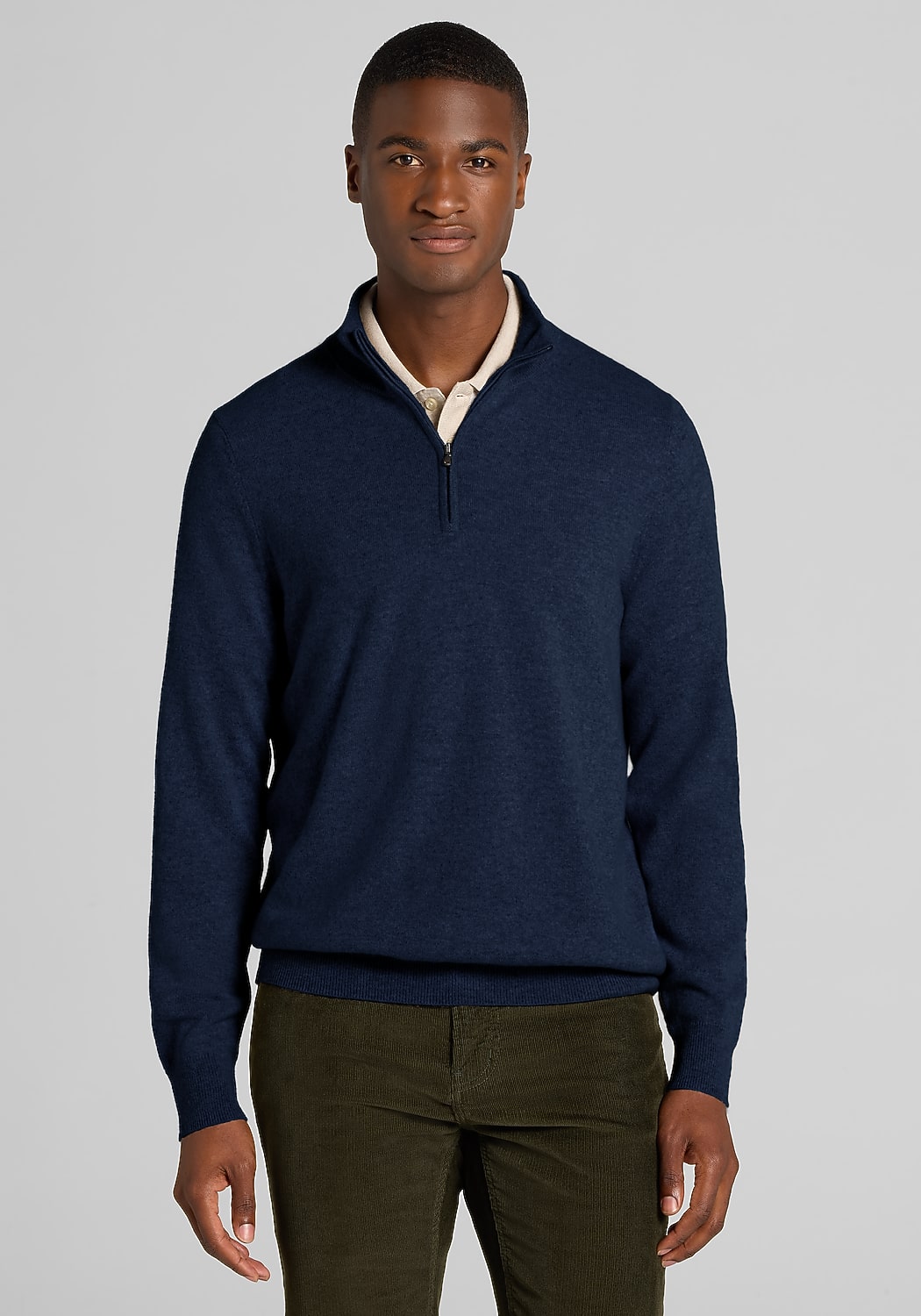 Reserve Collection Tailored Fit Quarter-Zip Cashmere Sweater