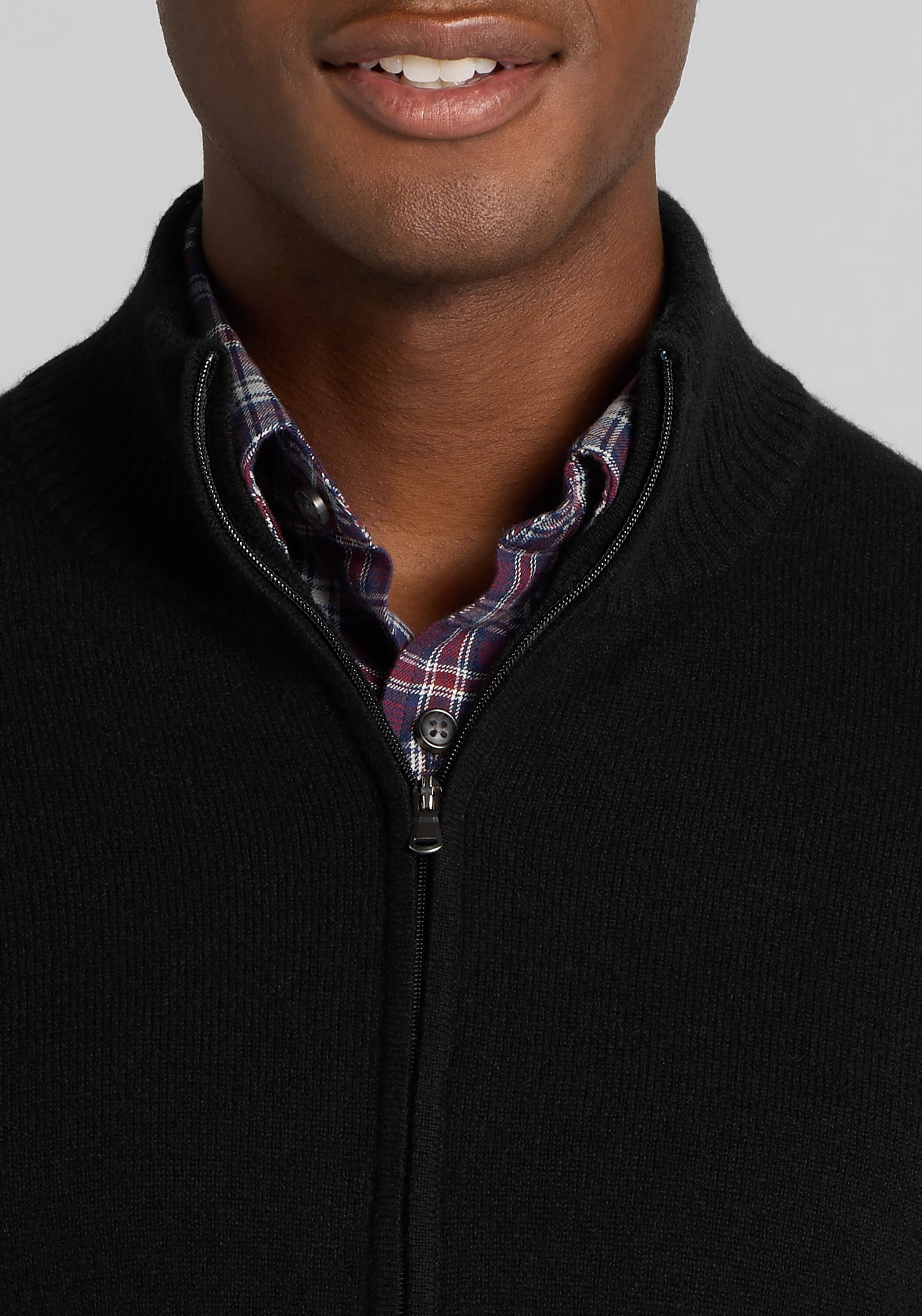 Reserve Collection Tailored Fit Full-Zip Cashmere Sweater