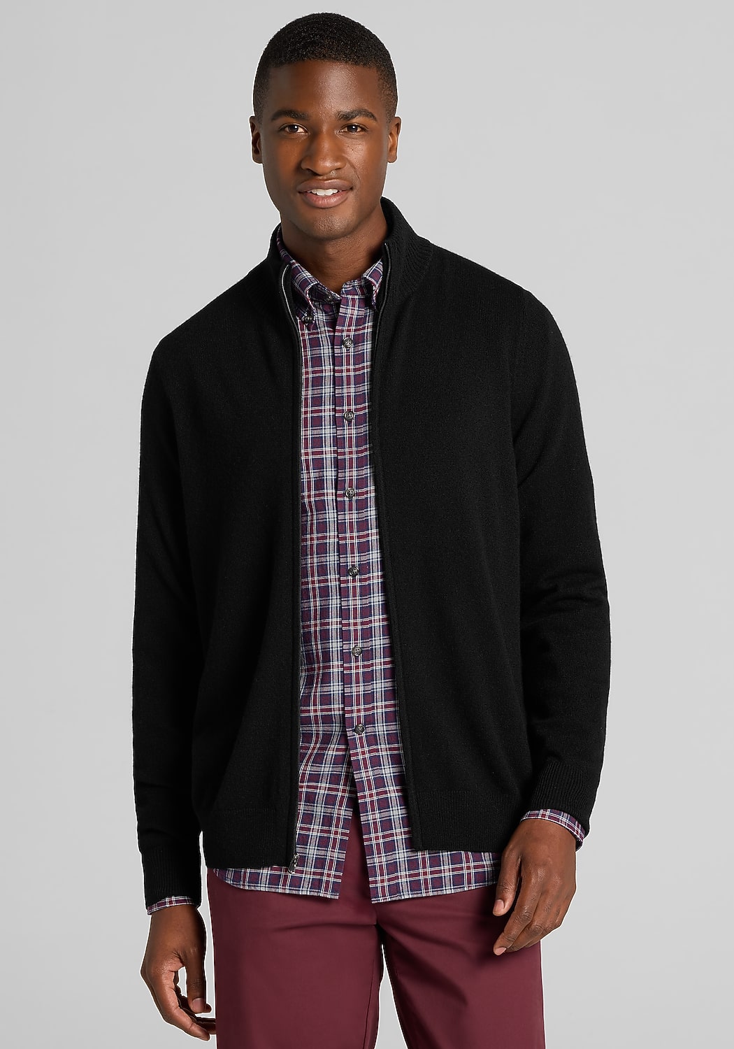 Reserve Collection Tailored Fit Full-Zip Cashmere Sweater