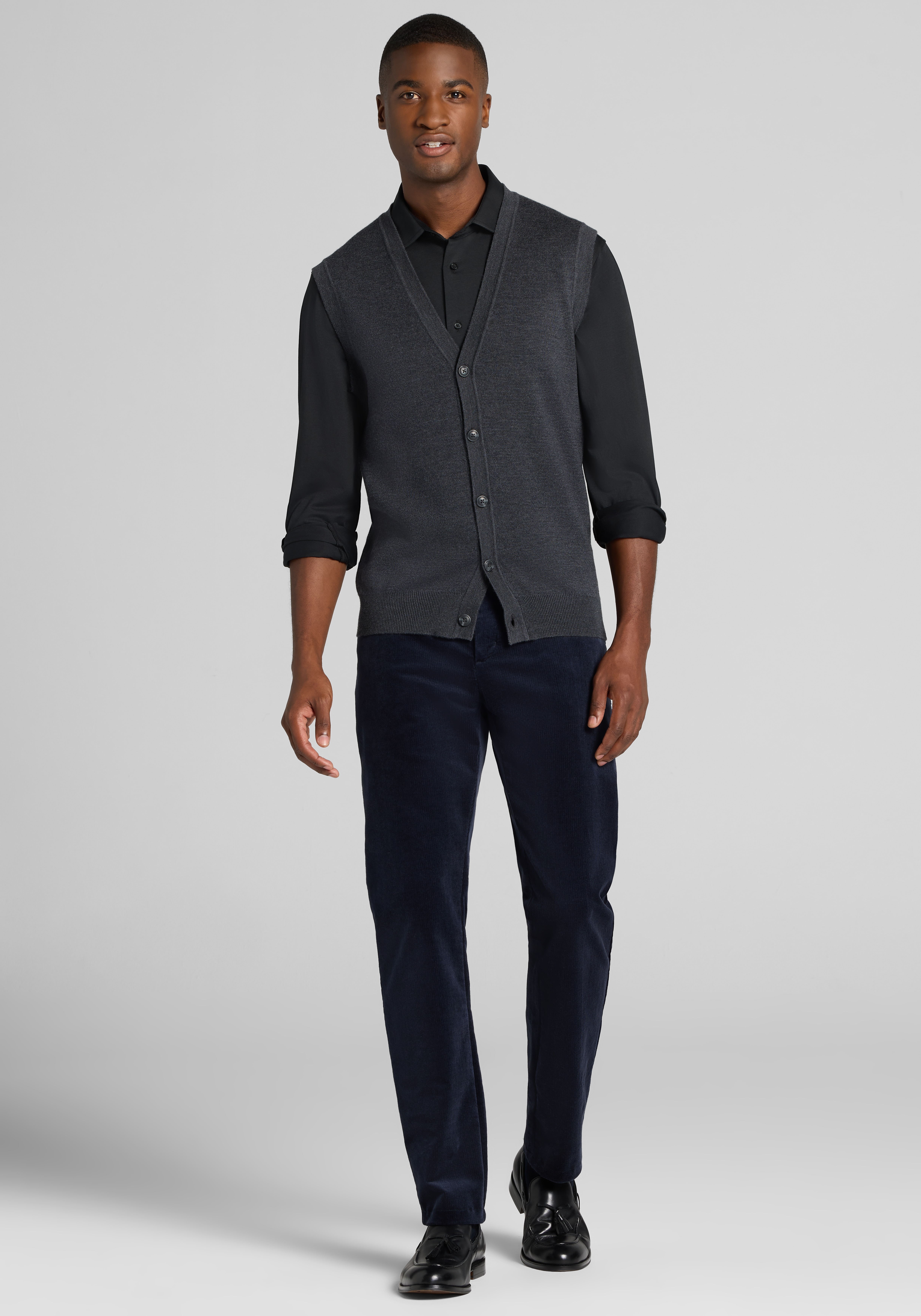 Jos. A. Bank Tailored Fit Wool Blend Sweater Vest