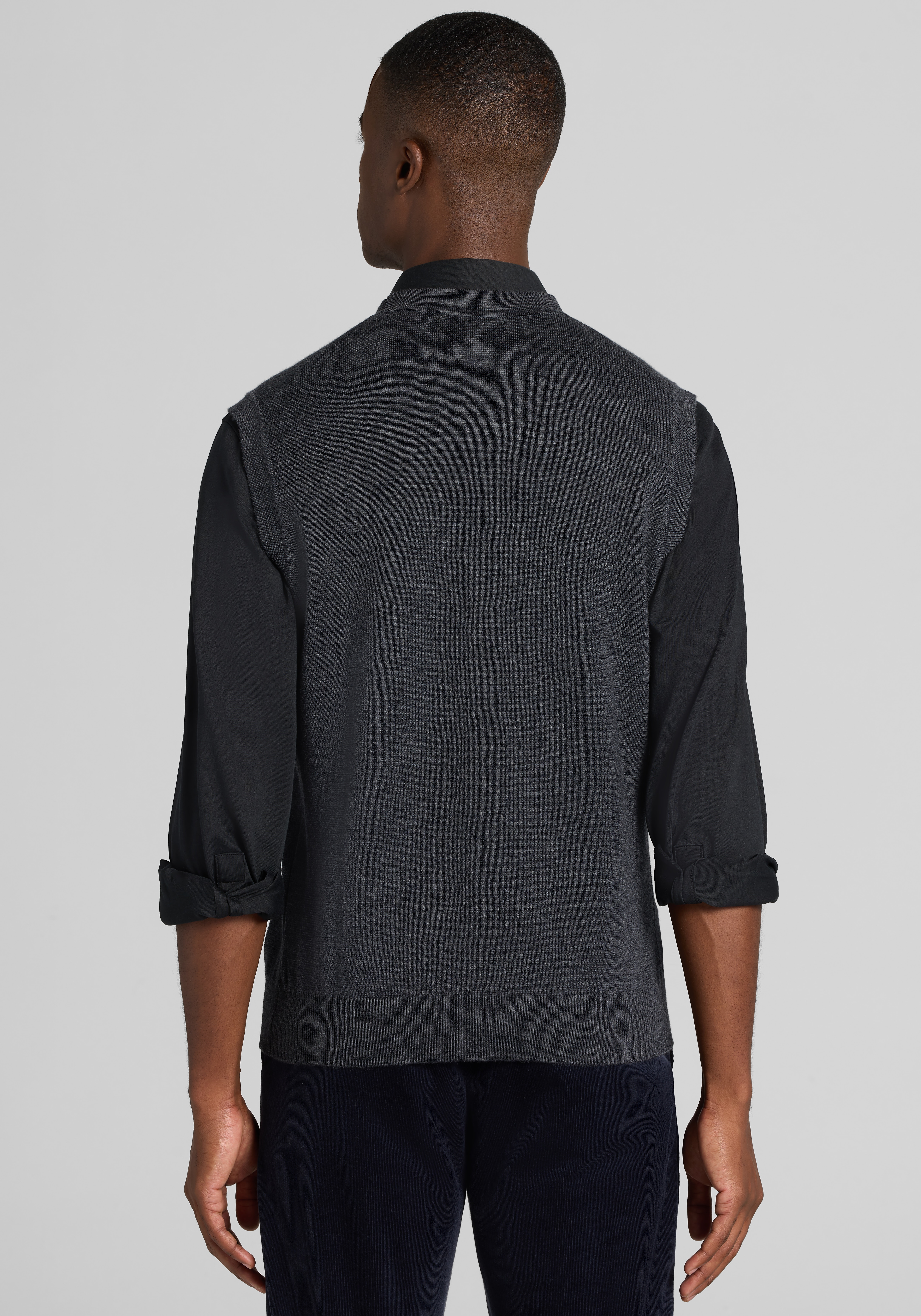 Jos. A. Bank Tailored Fit Wool Blend Sweater Vest