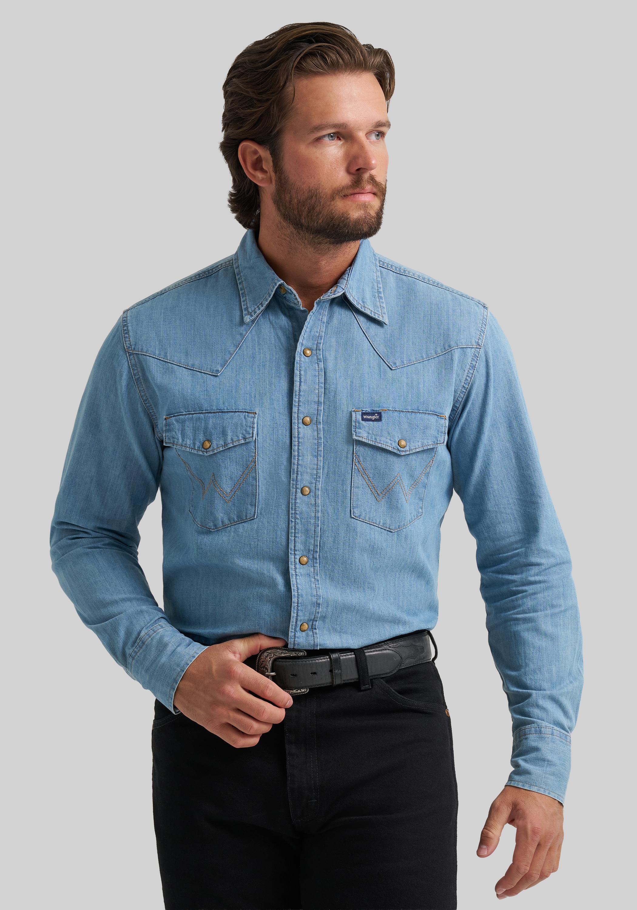 Men's FLYOUT_CATEGORY, Wrangler Retro Premium Tailored Fit Western Sportshirt - Big & Tall - Jos A Bank