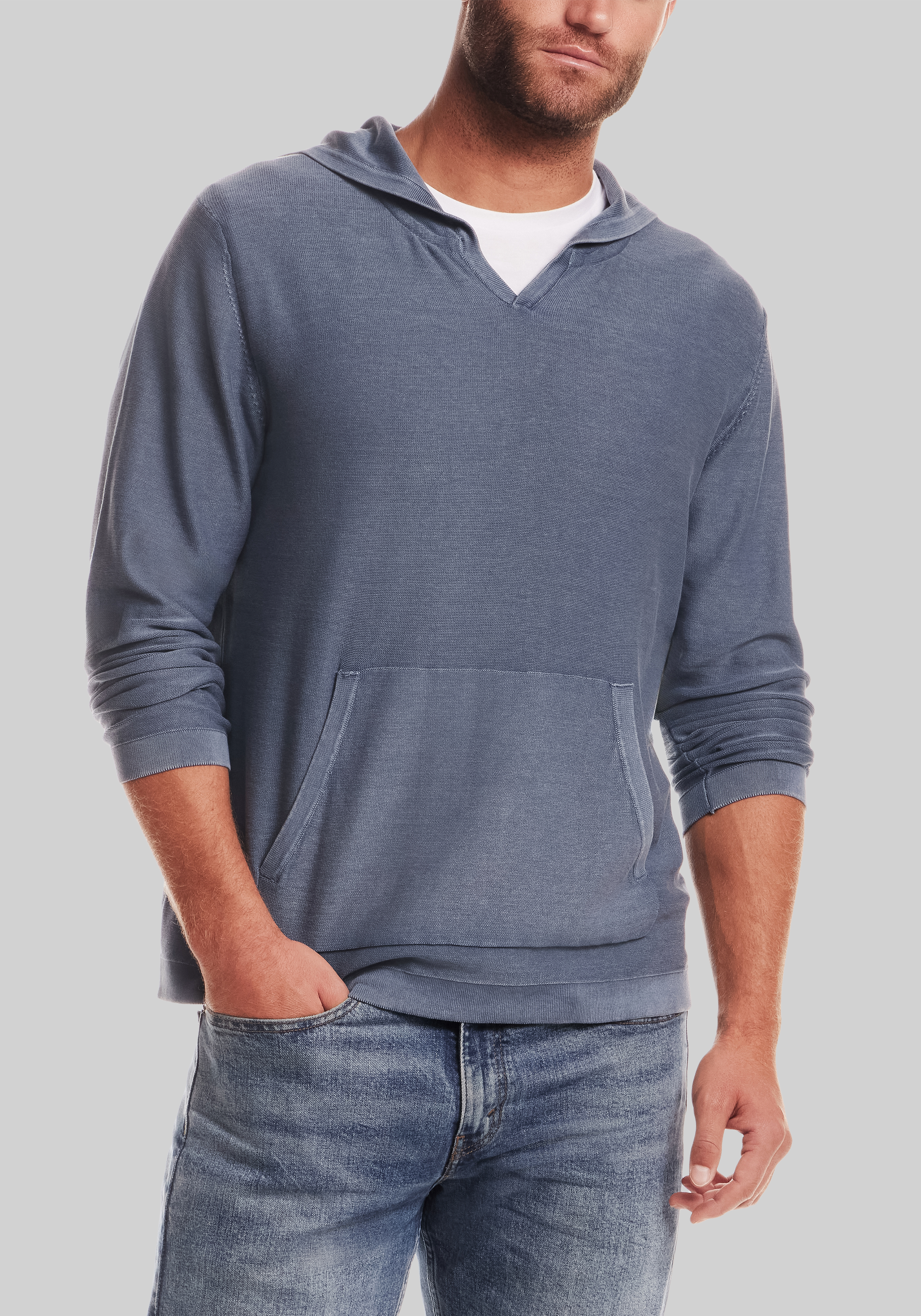 Men's Sweaters, Weatherproof Vintage Tailored Fit Stonewash Hoodie Sweater - Jos A Bank