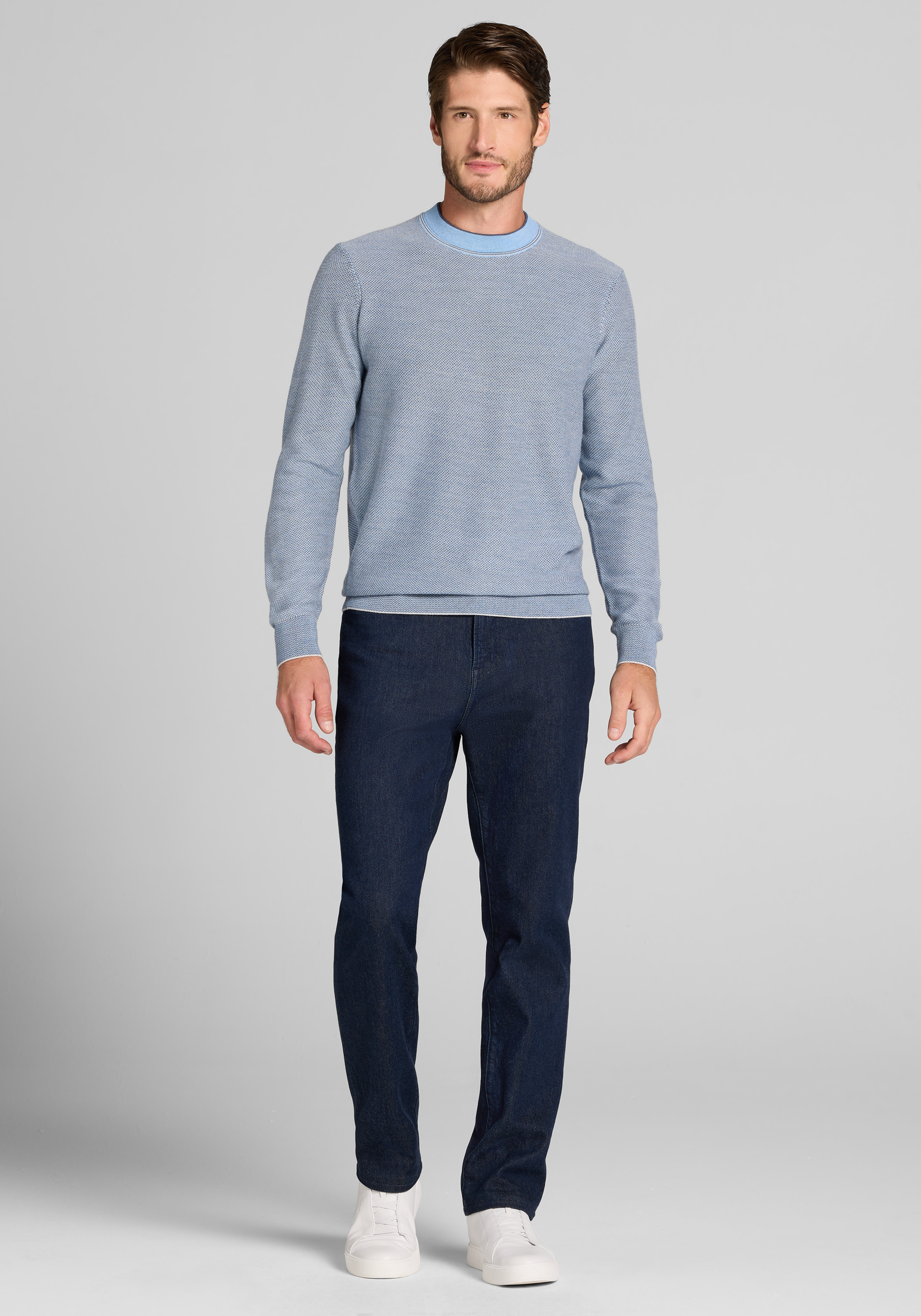 Traveler® Collection Honeycomb Crew Neck Sweater